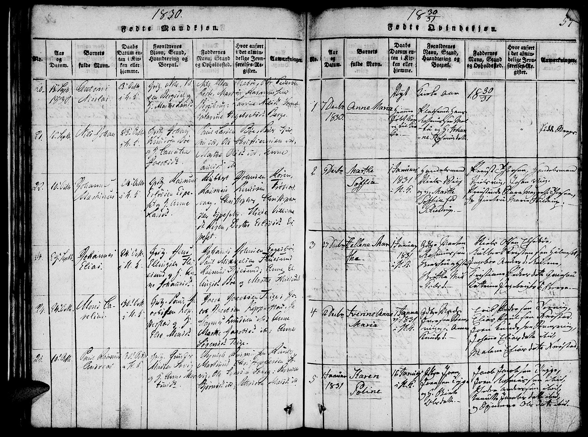 Ministerialprotokoller, klokkerbøker og fødselsregistre - Møre og Romsdal, SAT/A-1454/507/L0078: Parish register (copy) no. 507C01, 1816-1840, p. 57