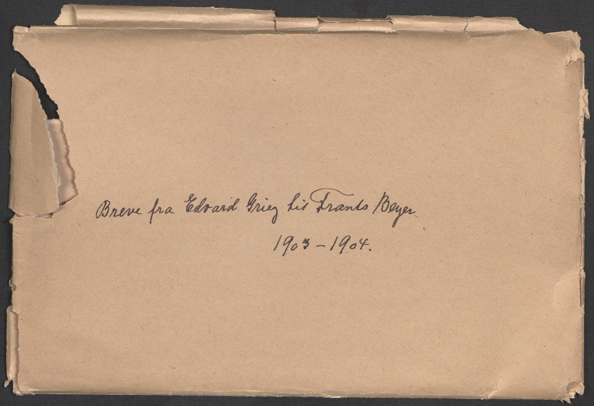 Beyer, Frants, AV/RA-PA-0132/F/L0001: Brev fra Edvard Grieg til Frantz Beyer og "En del optegnelser som kan tjene til kommentar til brevene" av Marie Beyer, 1872-1907, p. 682