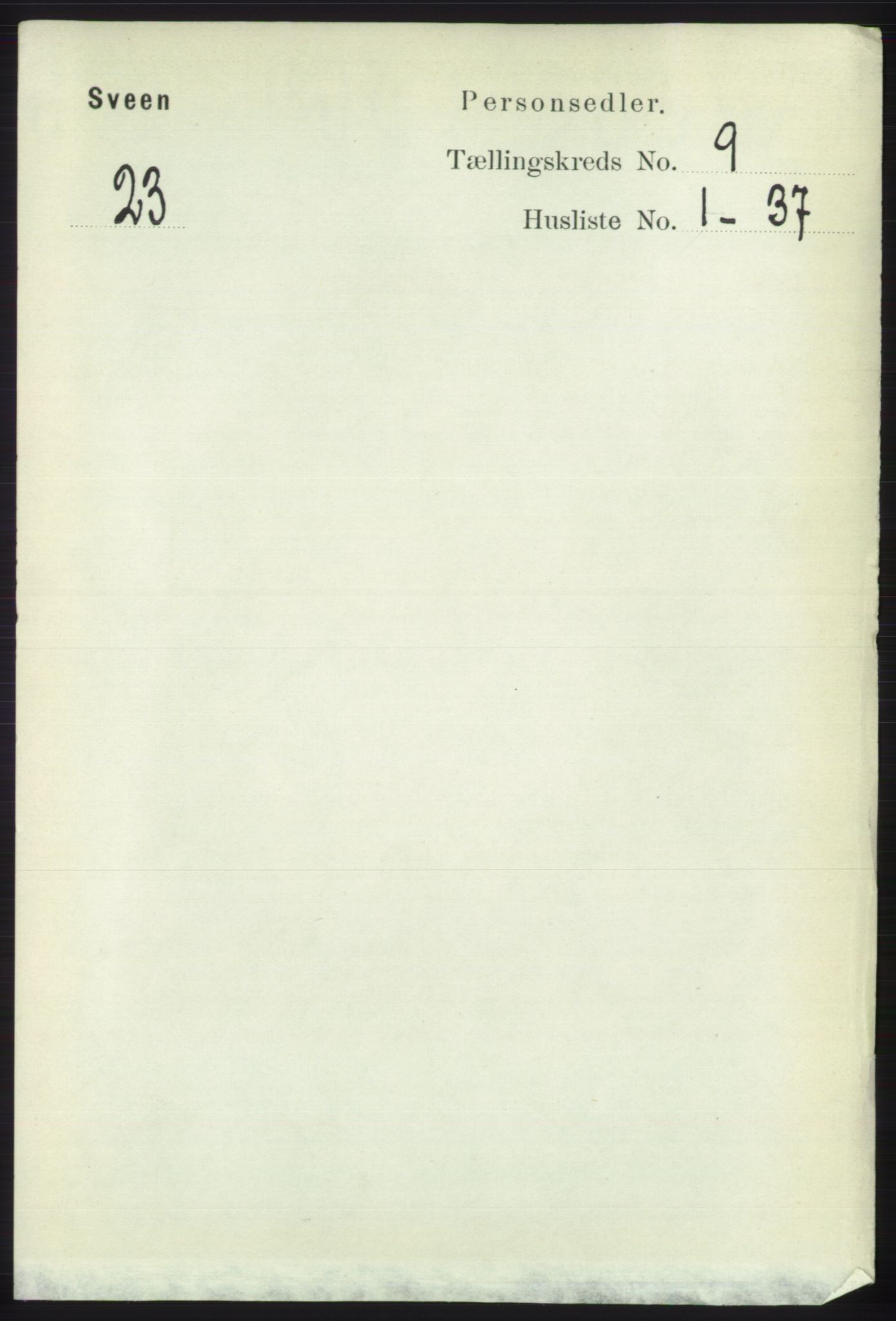 RA, 1891 census for 1216 Sveio, 1891, p. 2687