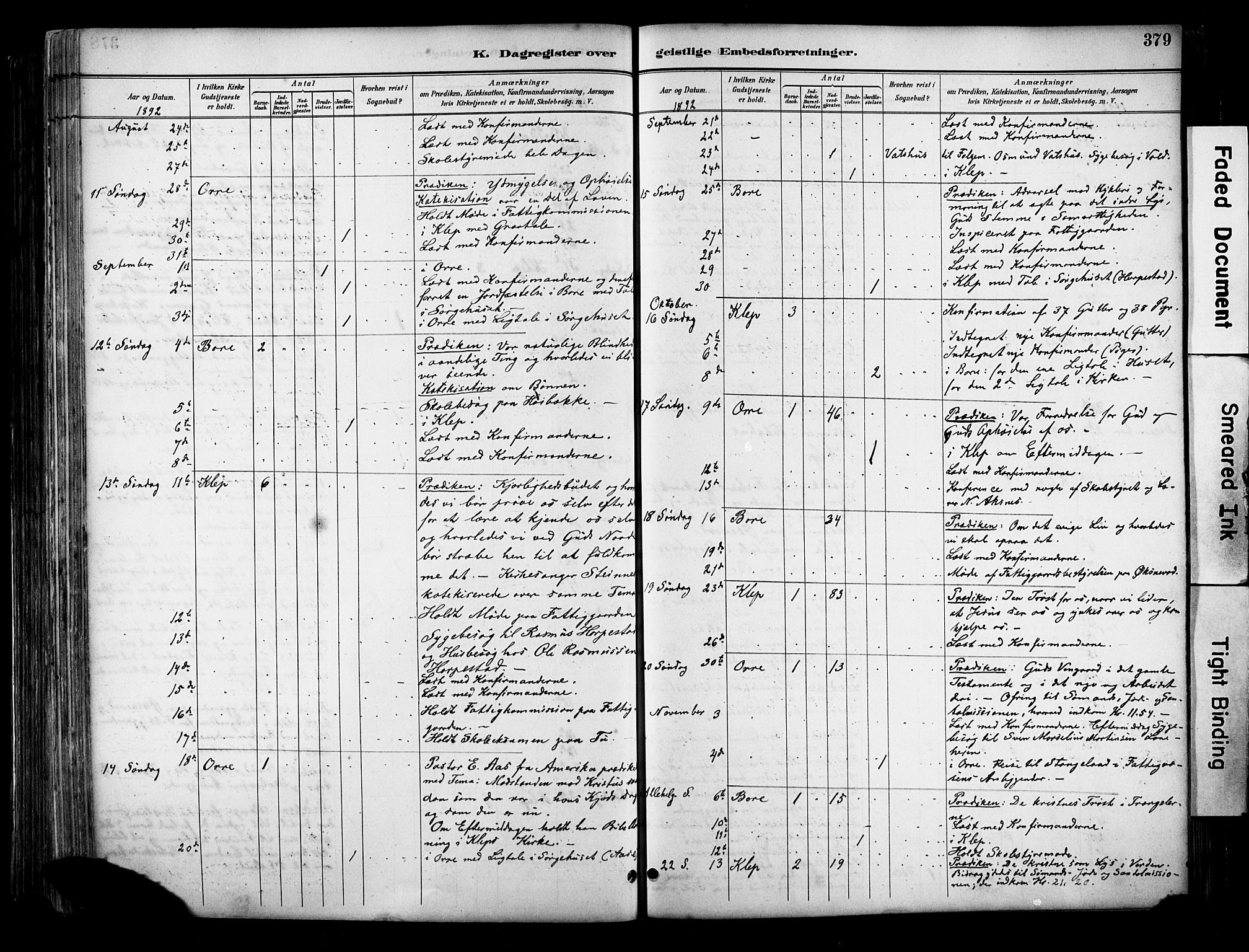 Klepp sokneprestkontor, AV/SAST-A-101803/001/3/30BA/L0009: Parish register (official) no. A 7, 1886-1915, p. 379