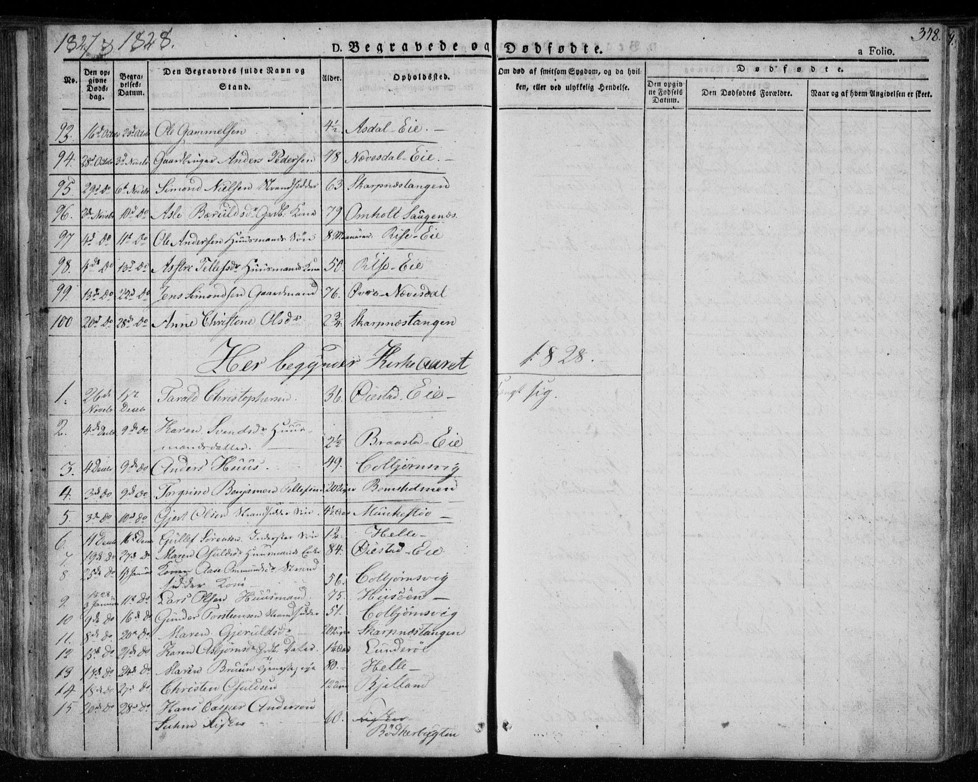 Øyestad sokneprestkontor, AV/SAK-1111-0049/F/Fa/L0013: Parish register (official) no. A 13, 1827-1842, p. 348