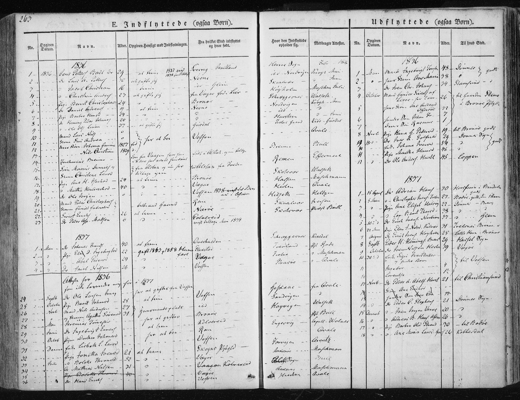 Ministerialprotokoller, klokkerbøker og fødselsregistre - Nordland, SAT/A-1459/830/L0447: Parish register (official) no. 830A11, 1831-1854, p. 263