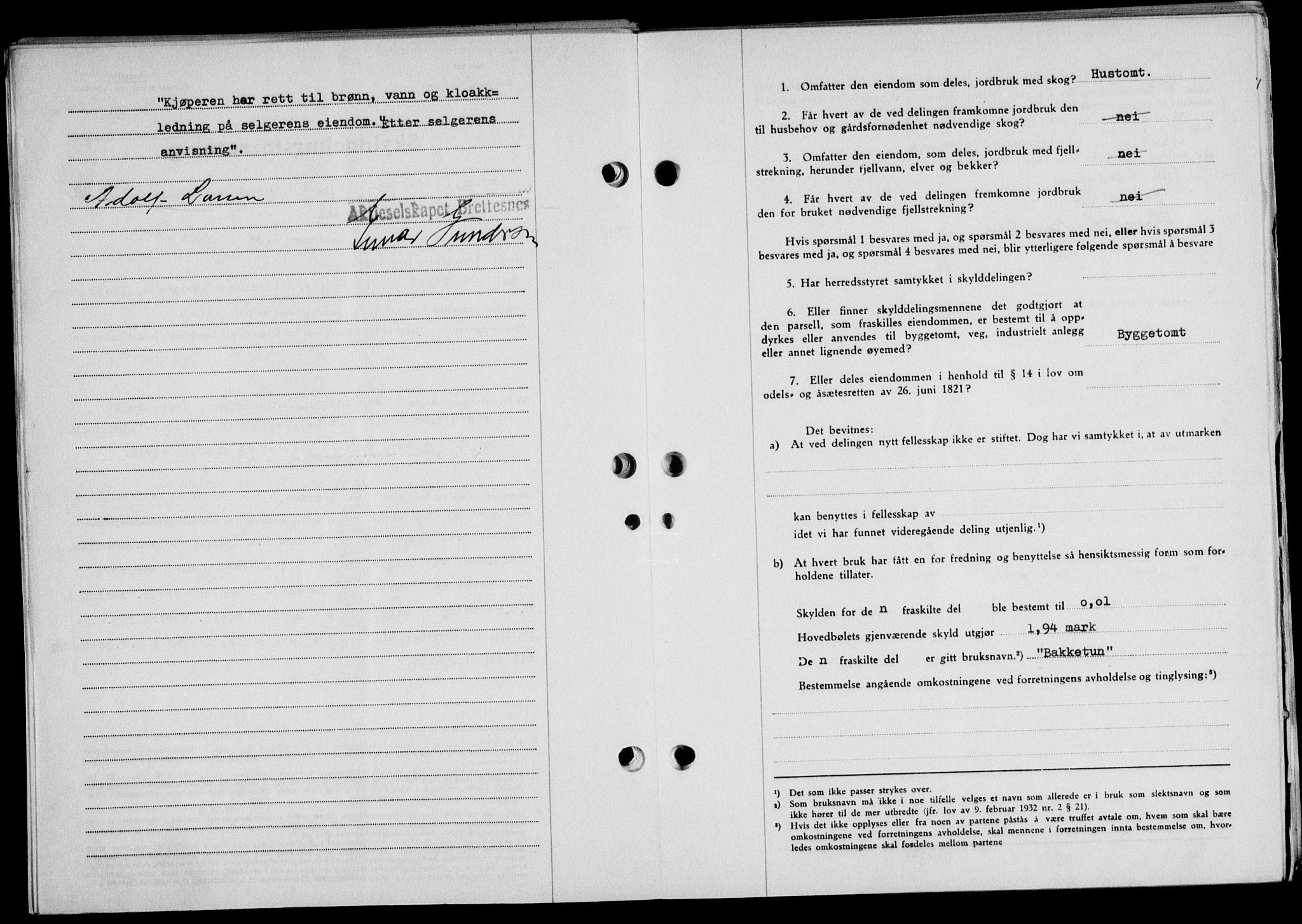 Lofoten sorenskriveri, SAT/A-0017/1/2/2C/L0025a: Mortgage book no. 25a, 1950-1951, Diary no: : 135/1951