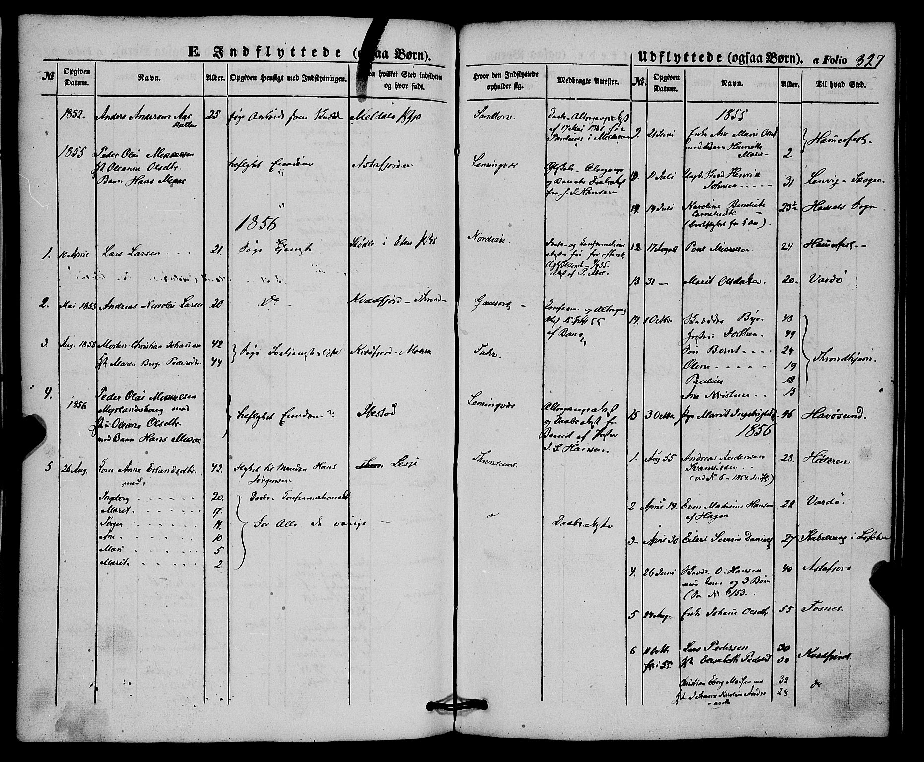 Trondenes sokneprestkontor, SATØ/S-1319/H/Ha/L0011kirke: Parish register (official) no. 11, 1853-1862, p. 327