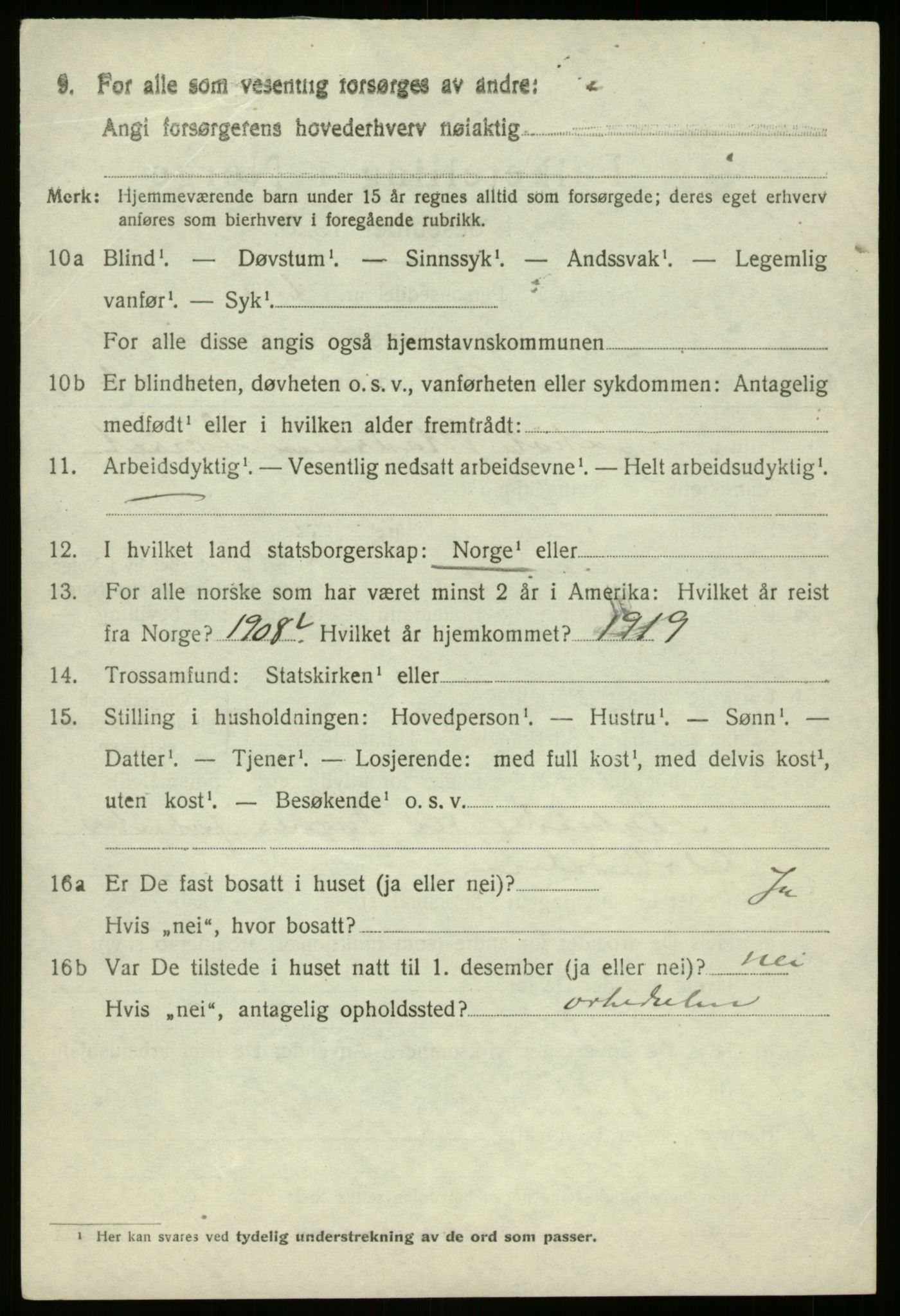 SAB, 1920 census for Vevring, 1920, p. 2255