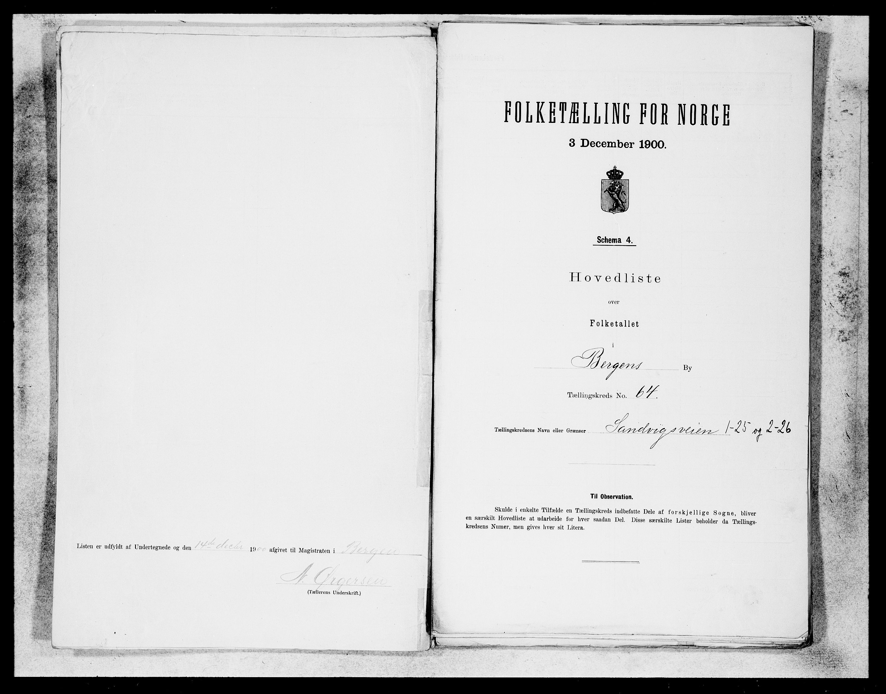 SAB, 1900 census for Bergen, 1900, p. 130