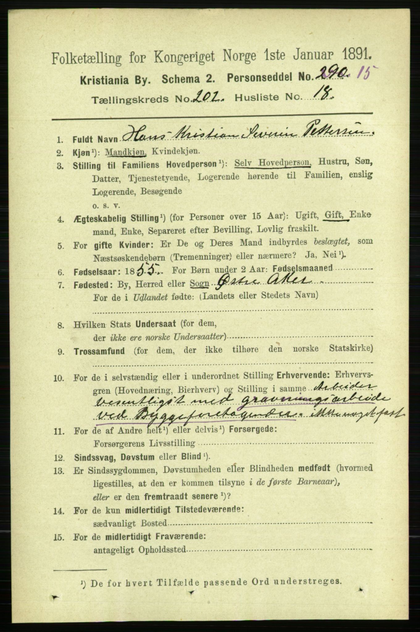 RA, 1891 census for 0301 Kristiania, 1891, p. 121814