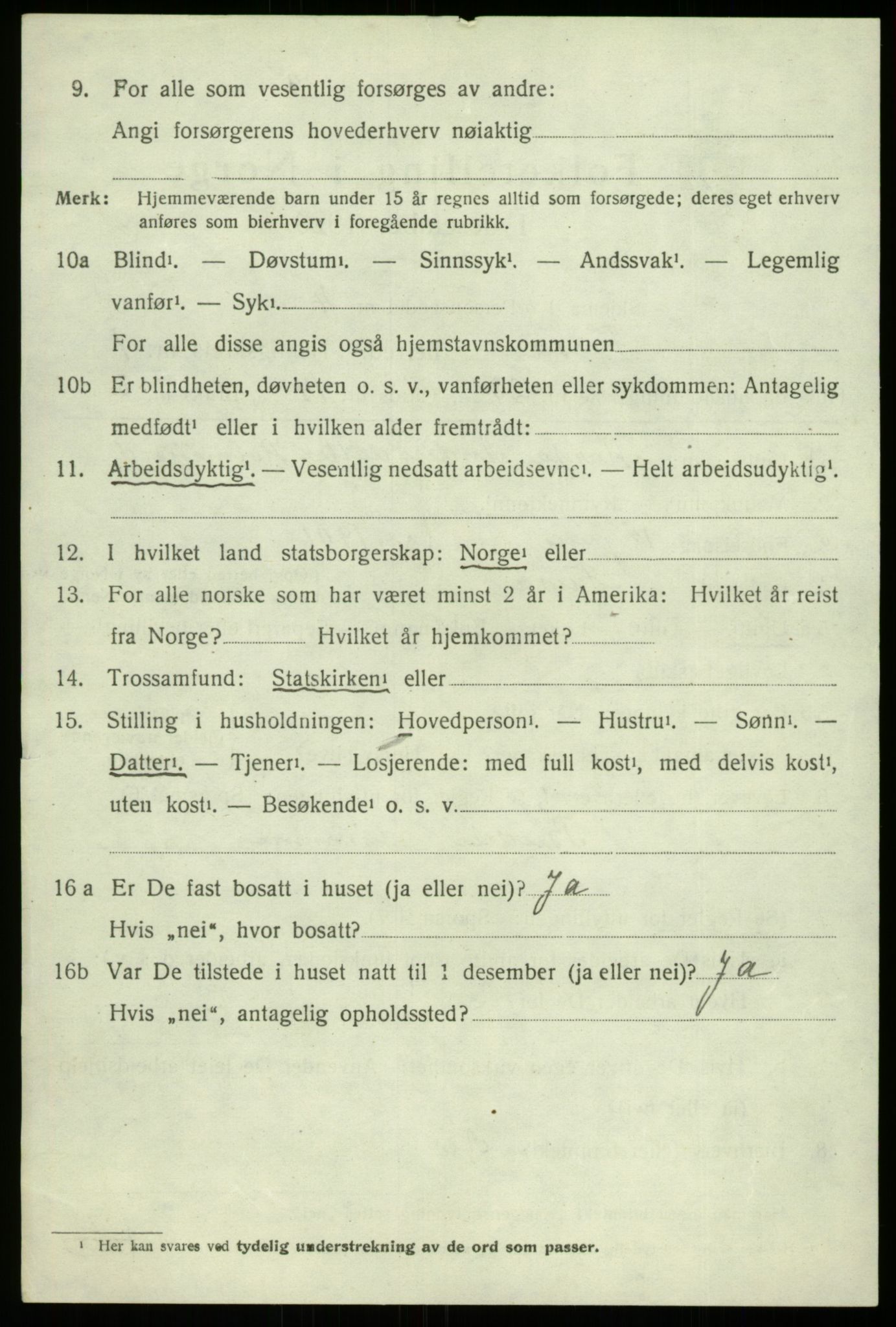 SAB, 1920 census for Fusa, 1920, p. 800