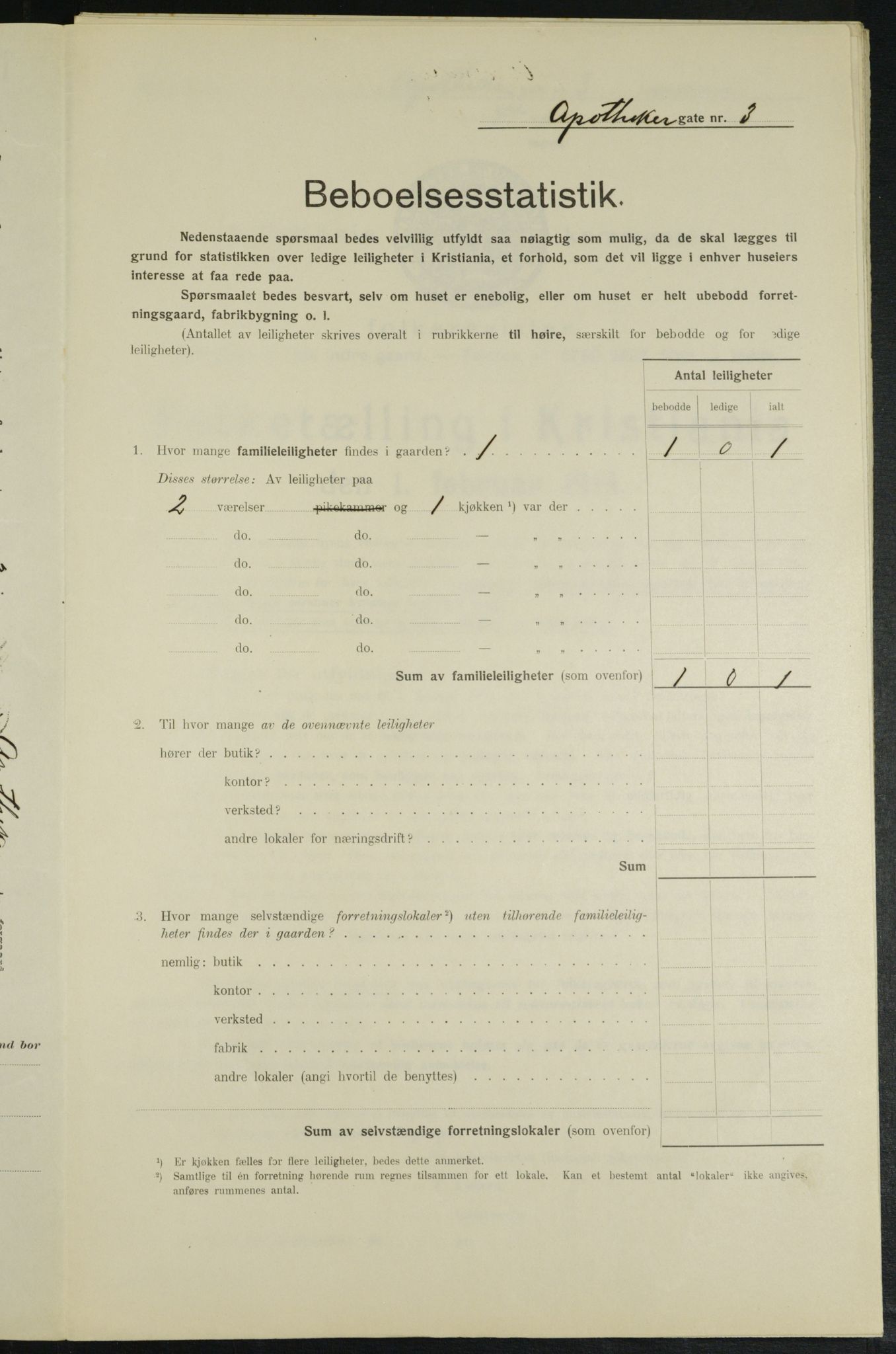 OBA, Municipal Census 1914 for Kristiania, 1914, p. 1424