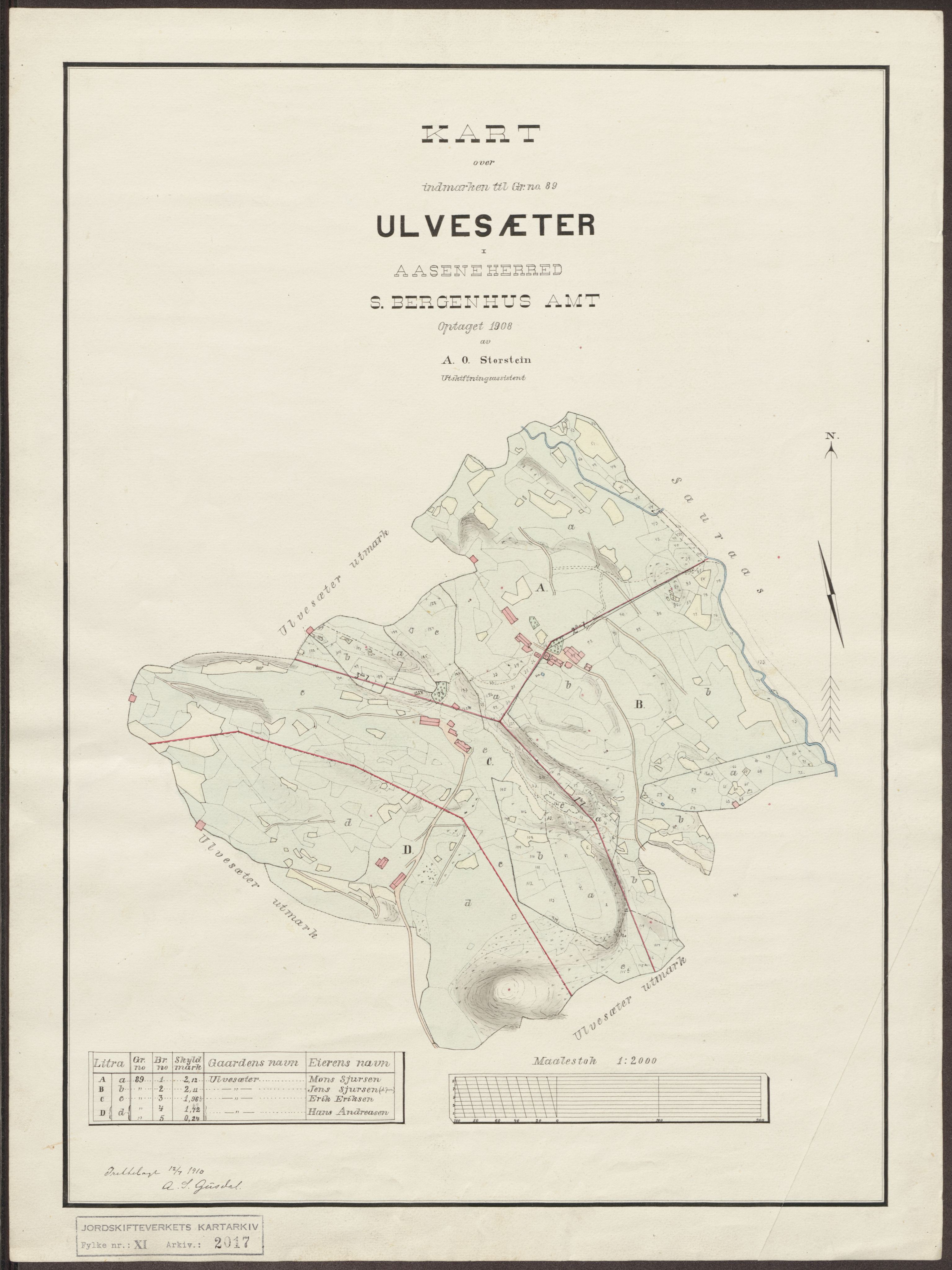 Jordskifteverkets kartarkiv, AV/RA-S-3929/T, 1859-1988, p. 2203