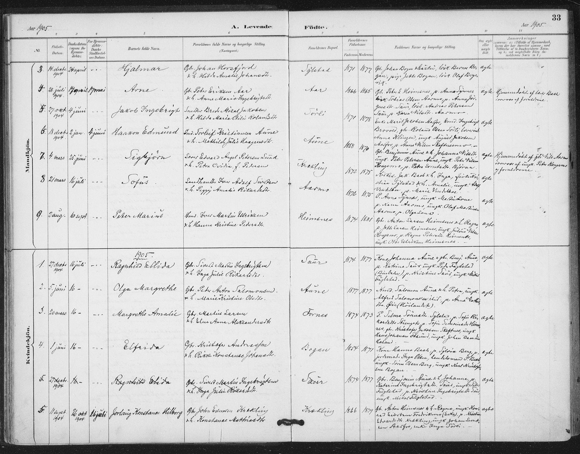 Ministerialprotokoller, klokkerbøker og fødselsregistre - Nord-Trøndelag, AV/SAT-A-1458/783/L0660: Parish register (official) no. 783A02, 1886-1918, p. 33