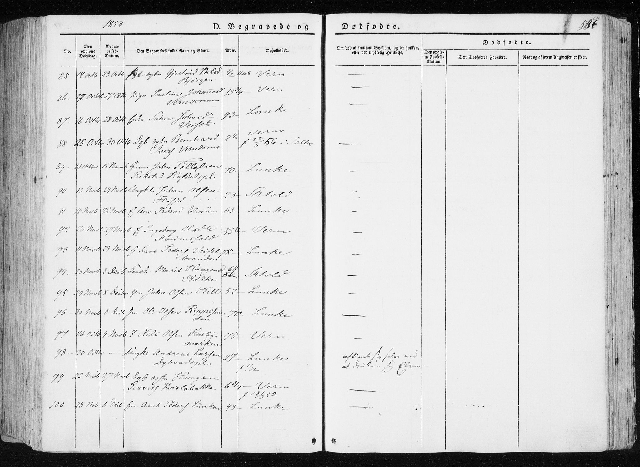 Ministerialprotokoller, klokkerbøker og fødselsregistre - Nord-Trøndelag, AV/SAT-A-1458/709/L0074: Parish register (official) no. 709A14, 1845-1858, p. 537