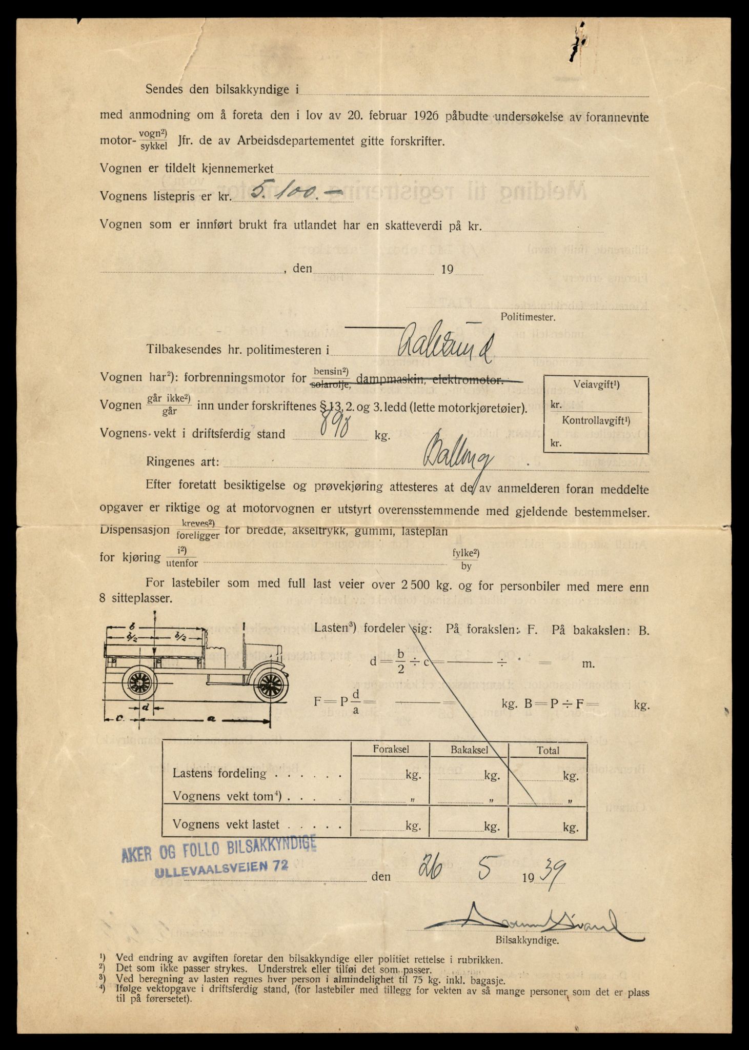 Møre og Romsdal vegkontor - Ålesund trafikkstasjon, SAT/A-4099/F/Fe/L0003: Registreringskort for kjøretøy T 232 - T 340, 1927-1998, p. 2813