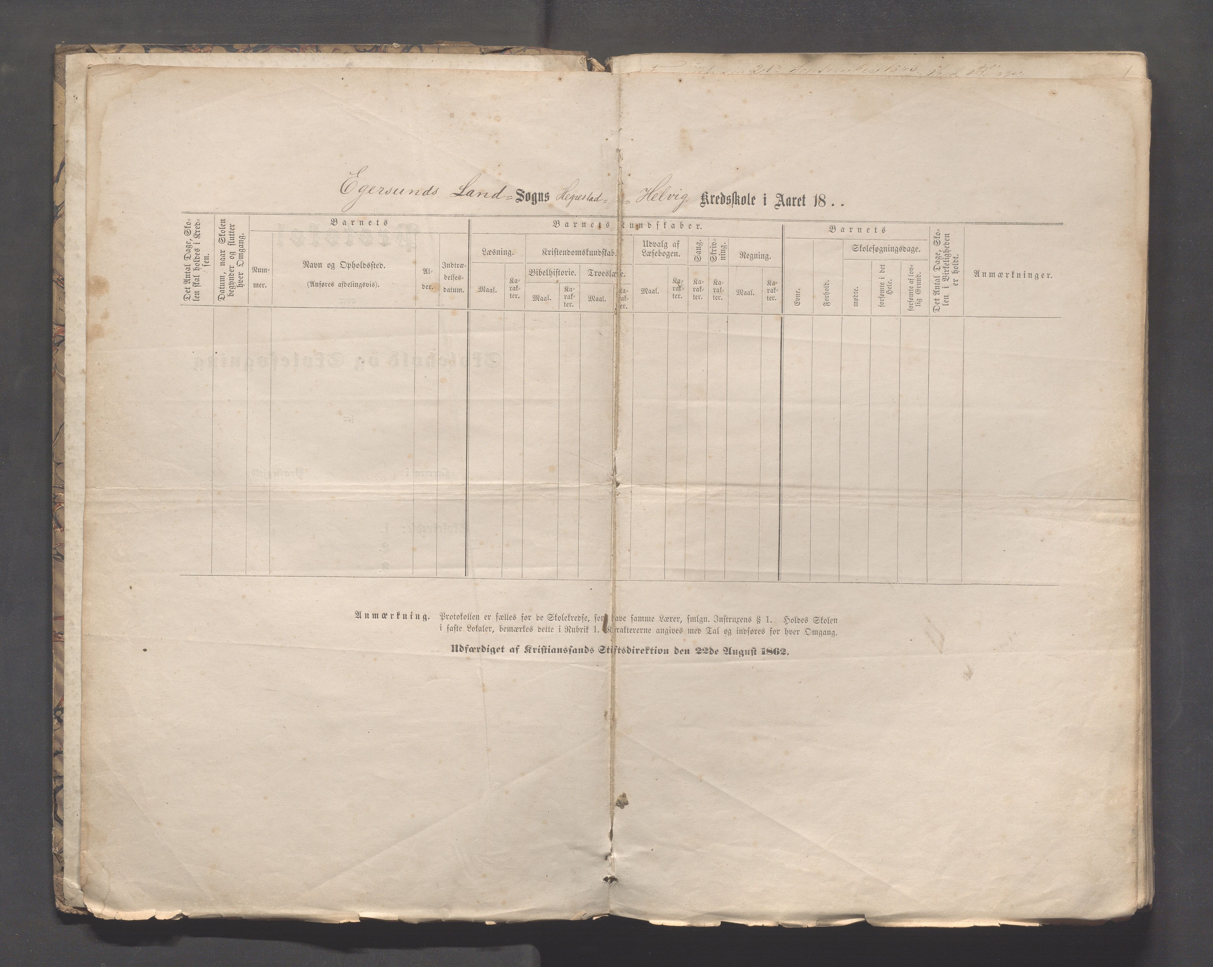 Eigersund kommune (Herredet) - Skolekommisjonen/skolestyret, IKAR/K-100453/Jb/L0005: Skoleprotokoll - Hegrestad, Netland, Helvik, Gjermestad , 1862-1878