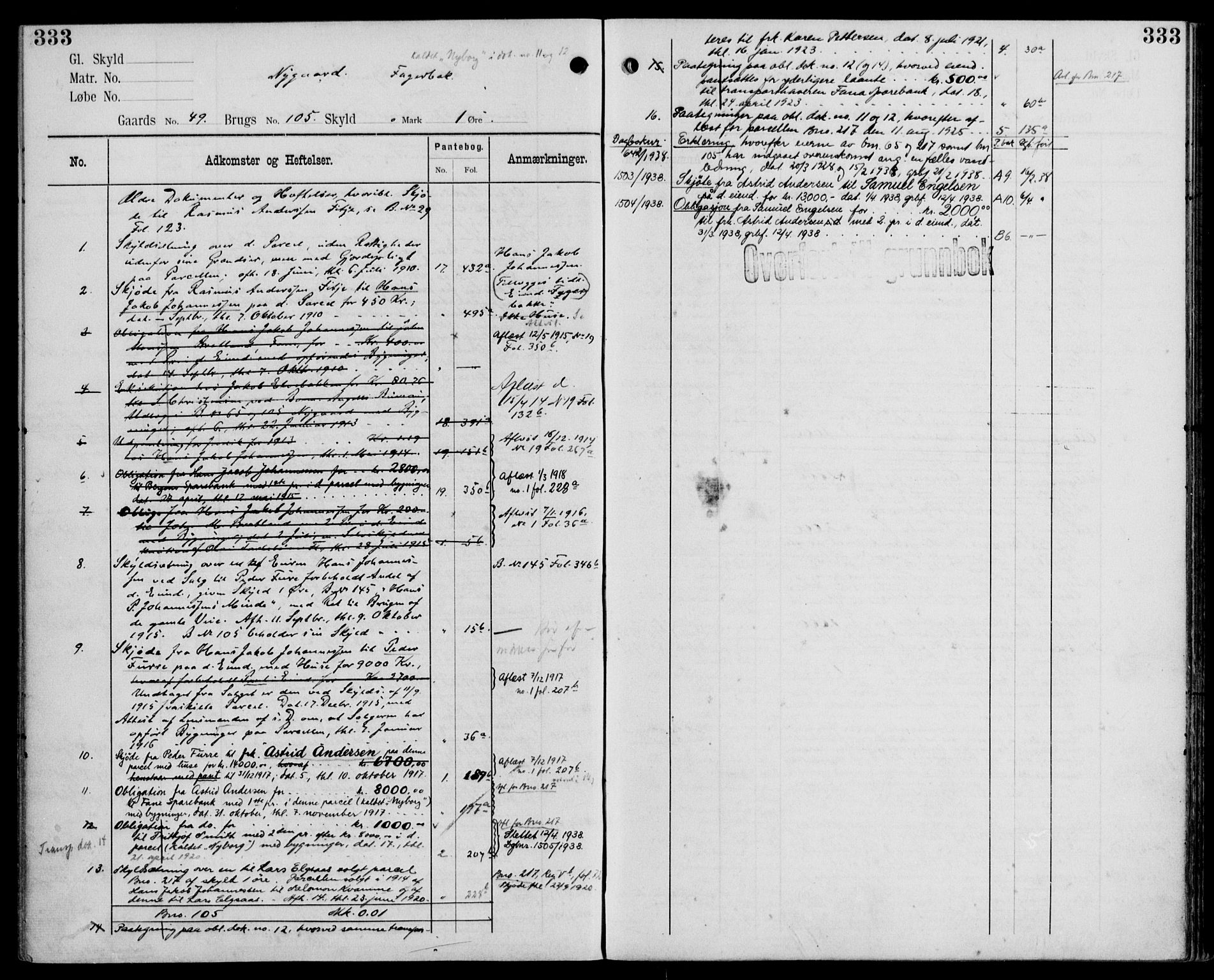 Midhordland sorenskriveri, AV/SAB-A-3001/1/G/Ga/Gab/L0110: Mortgage register no. II.A.b.110, p. 333