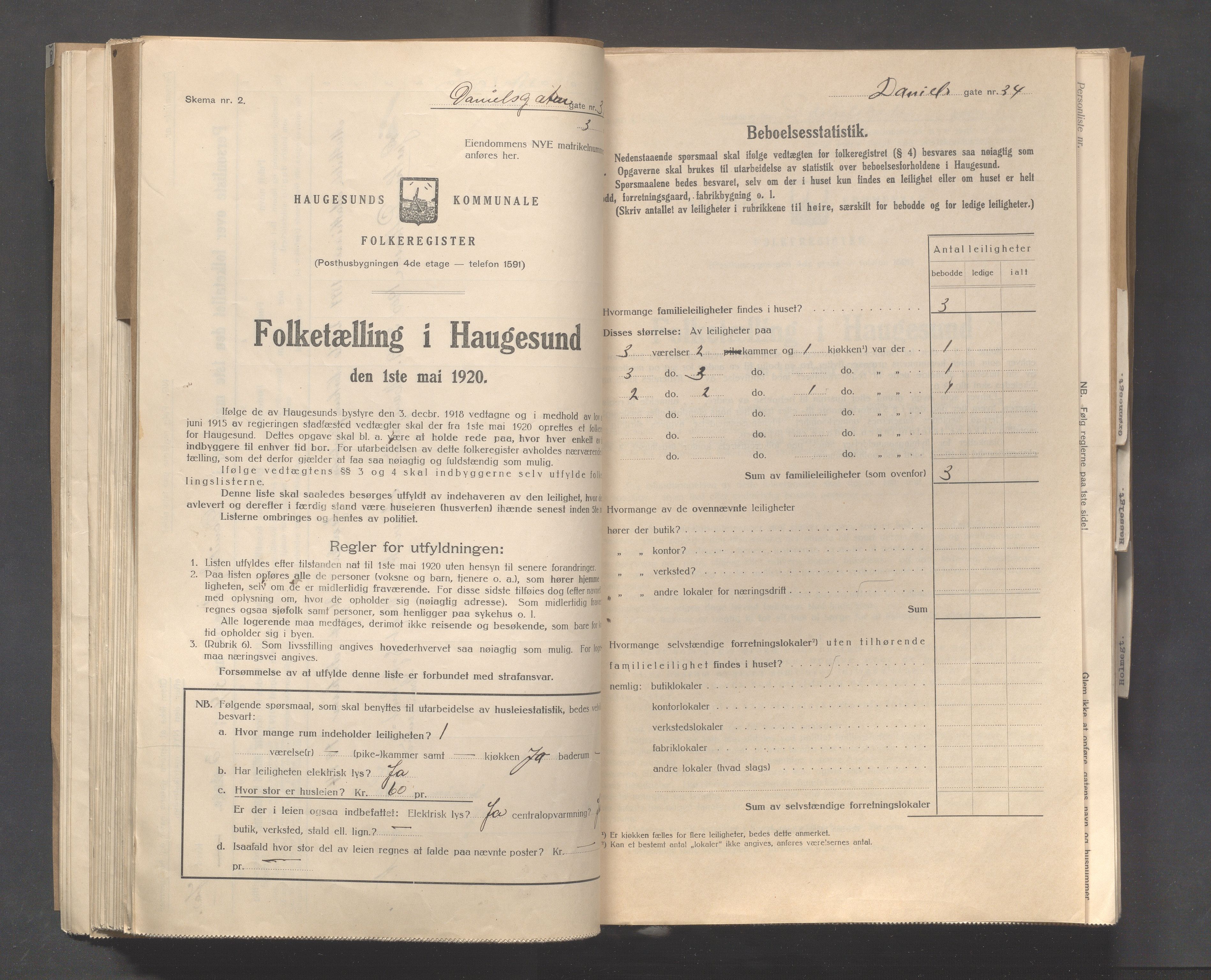 IKAR, Local census 1.5.1920 for Haugesund, 1920, p. 5686