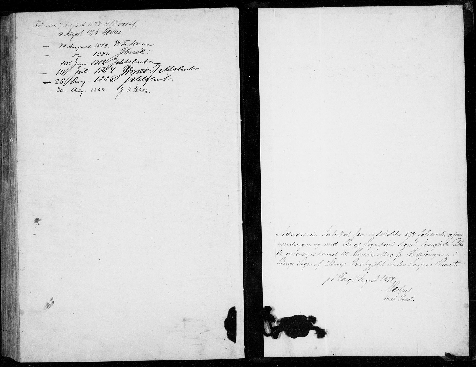 Berg sokneprestkontor, SATØ/S-1318/G/Ga/Gab/L0003klokker: Parish register (copy) no. 3, 1874-1886