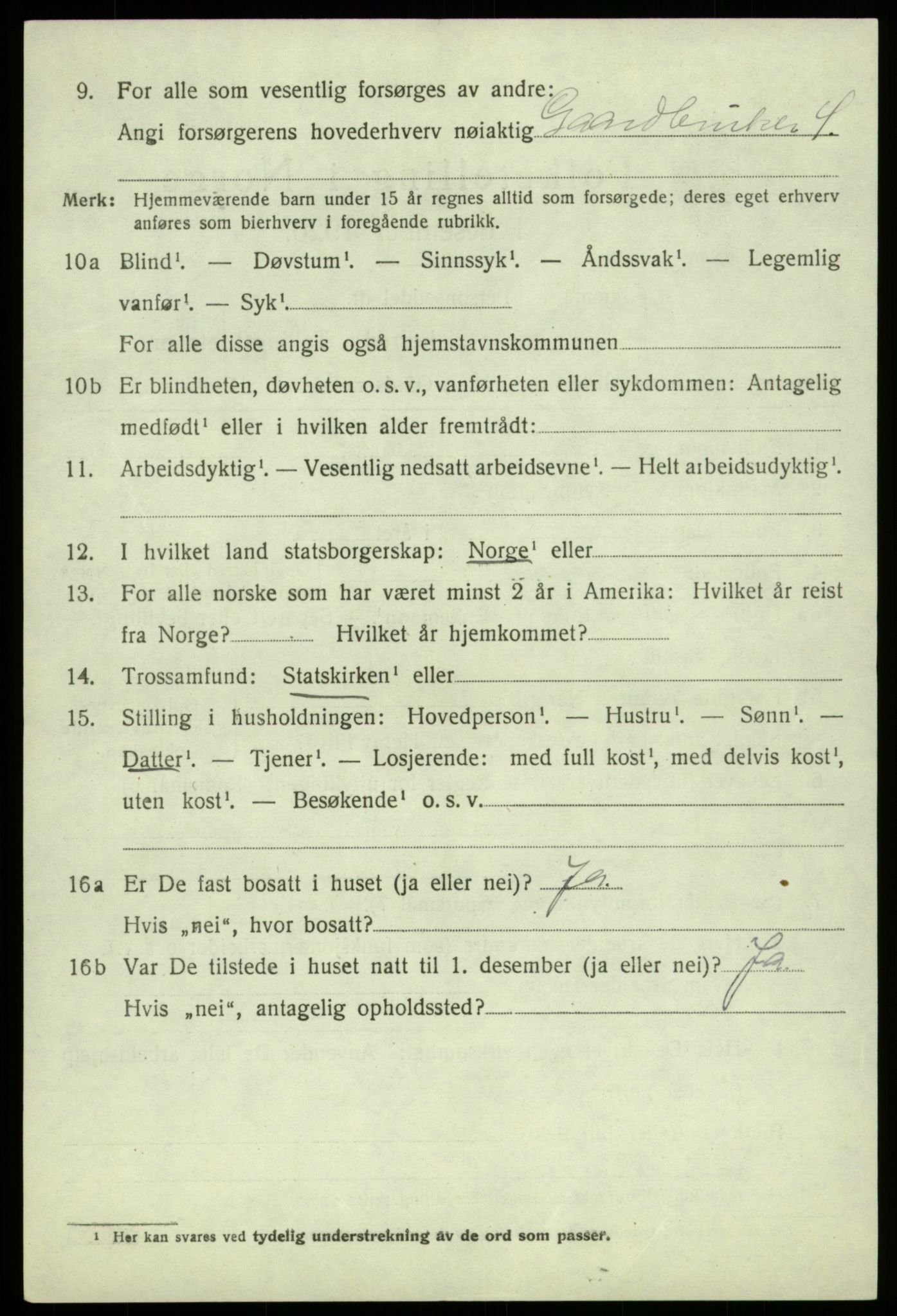 SAB, 1920 census for Jondal, 1920, p. 3743