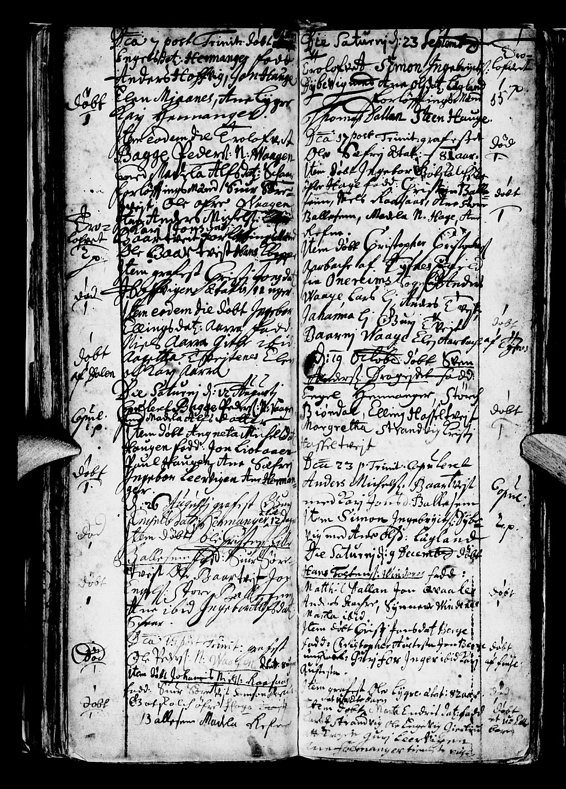 Os sokneprestembete, SAB/A-99929: Parish register (official) no. A 5, 1669-1760, p. 55