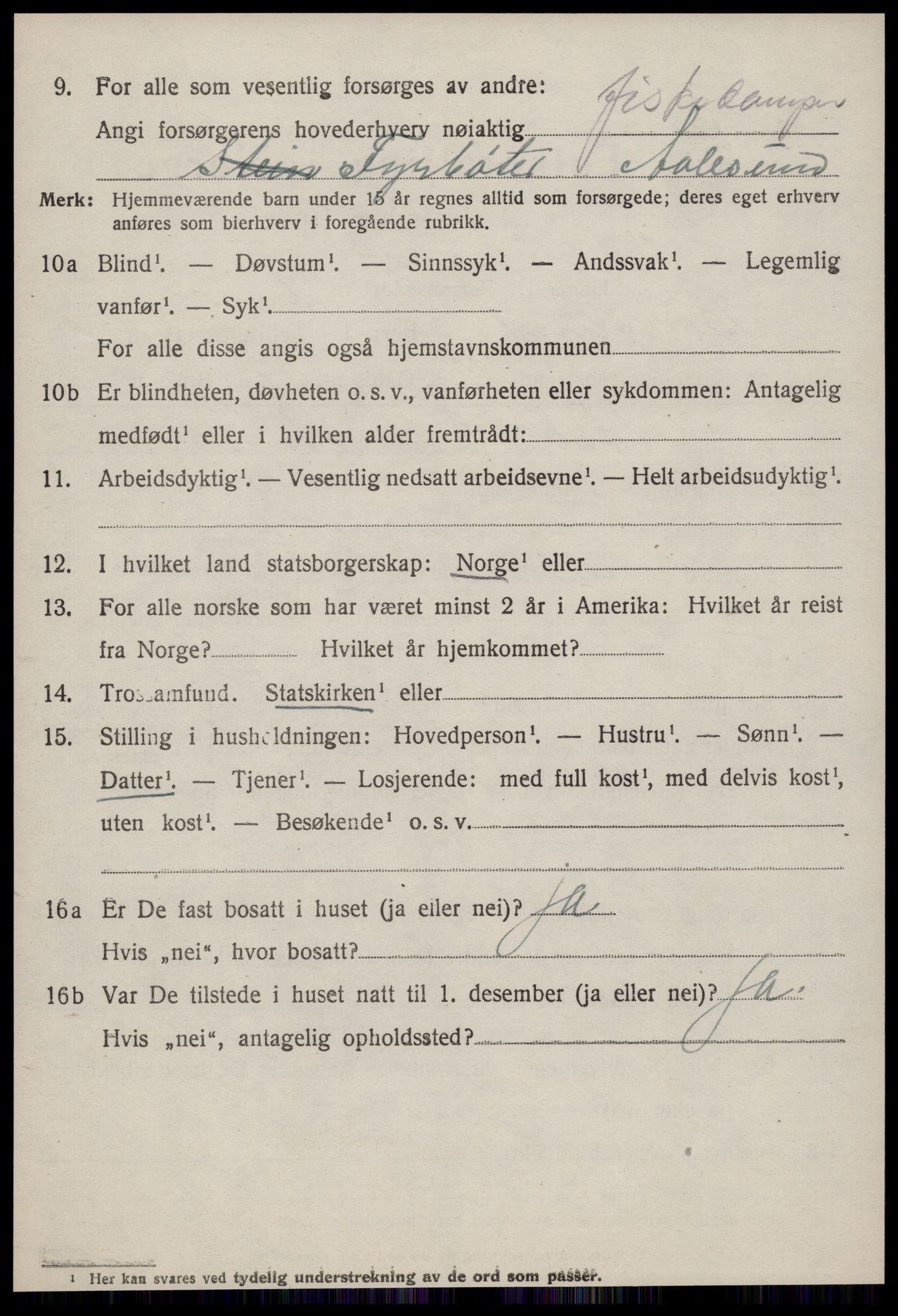 SAT, 1920 census for Borgund, 1920, p. 5769