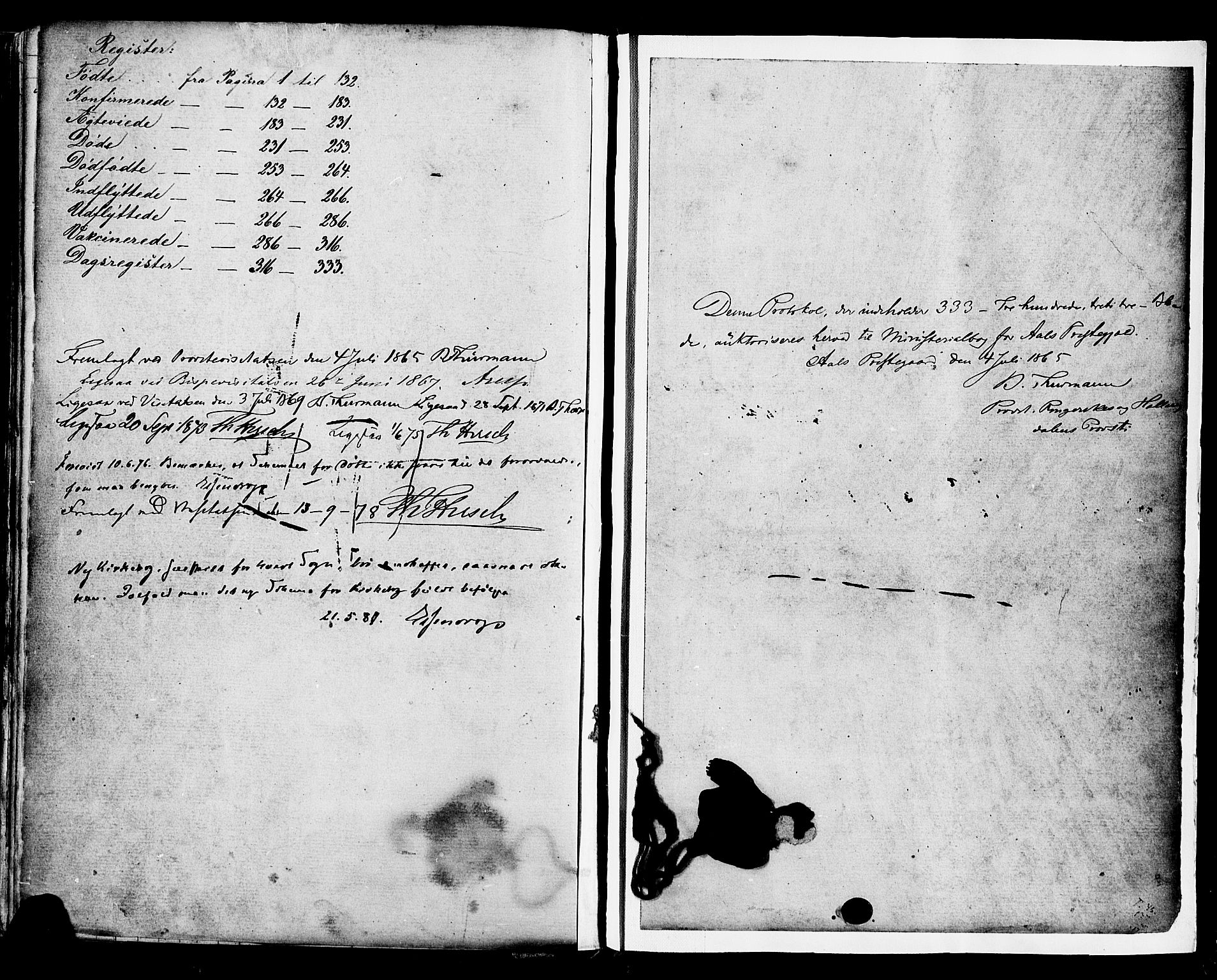 Ål kirkebøker, AV/SAKO-A-249/F/Fa/L0007: Parish register (official) no. I 7, 1865-1881