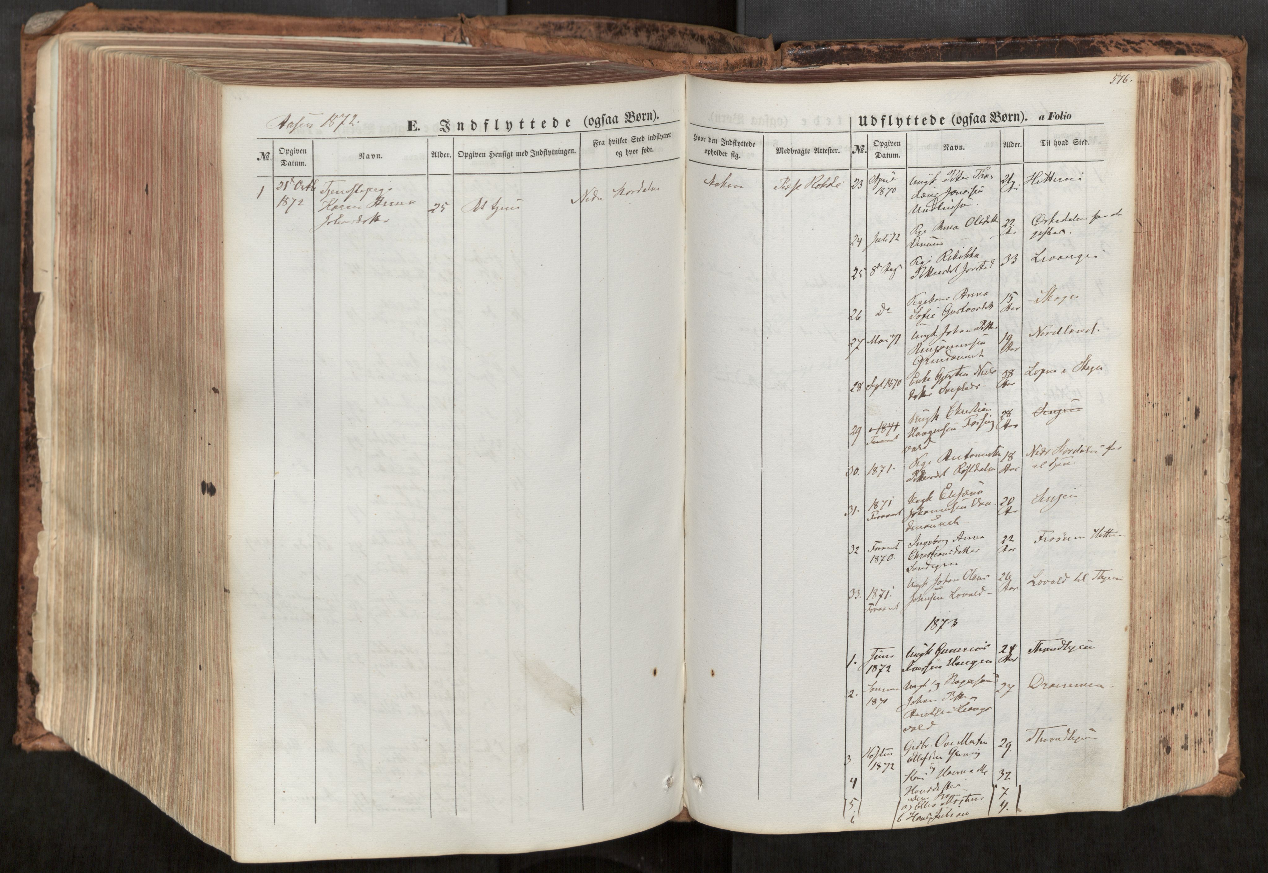 Ministerialprotokoller, klokkerbøker og fødselsregistre - Nord-Trøndelag, SAT/A-1458/713/L0116: Parish register (official) no. 713A07, 1850-1877, p. 576