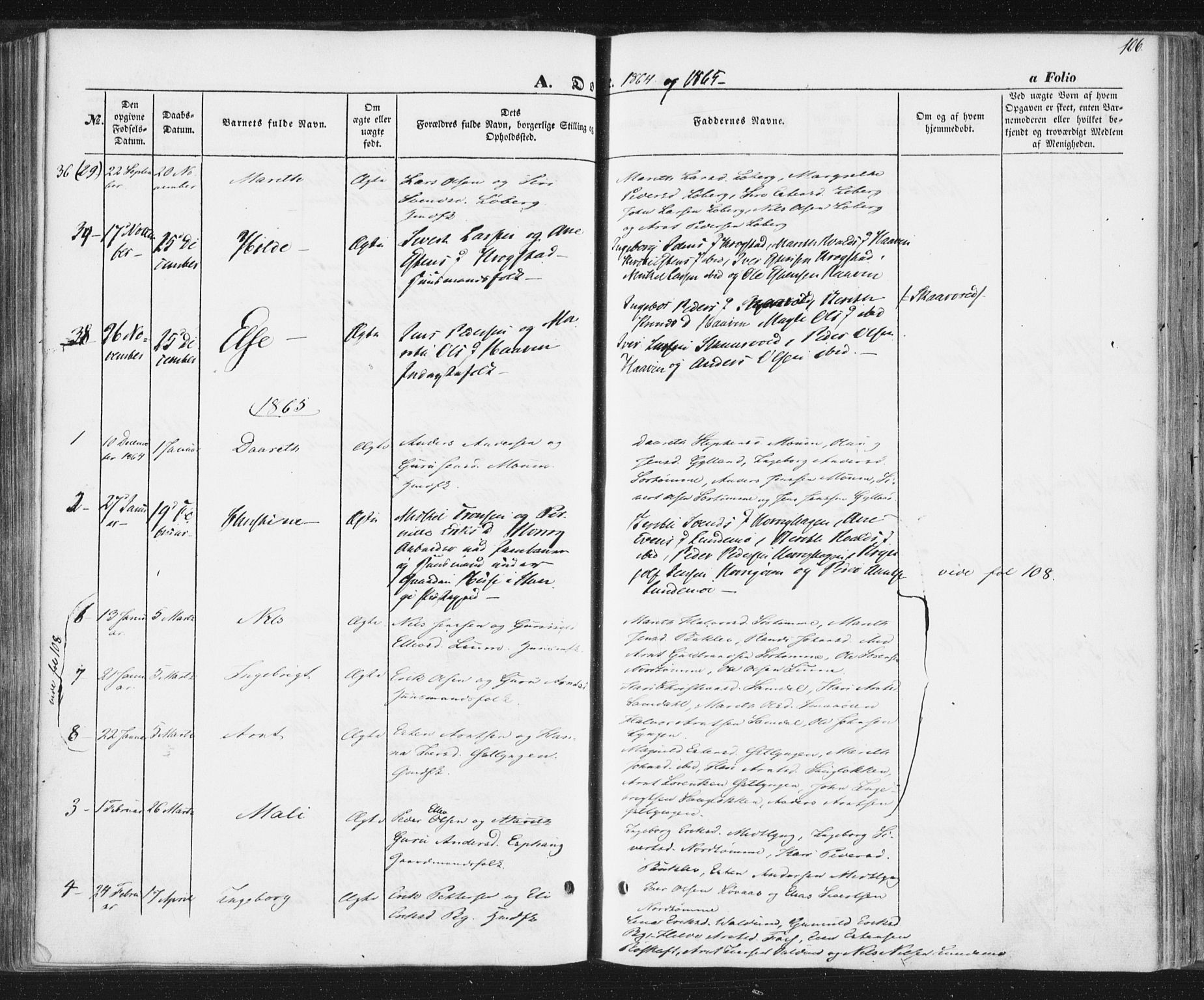 Ministerialprotokoller, klokkerbøker og fødselsregistre - Sør-Trøndelag, SAT/A-1456/692/L1103: Parish register (official) no. 692A03, 1849-1870, p. 106
