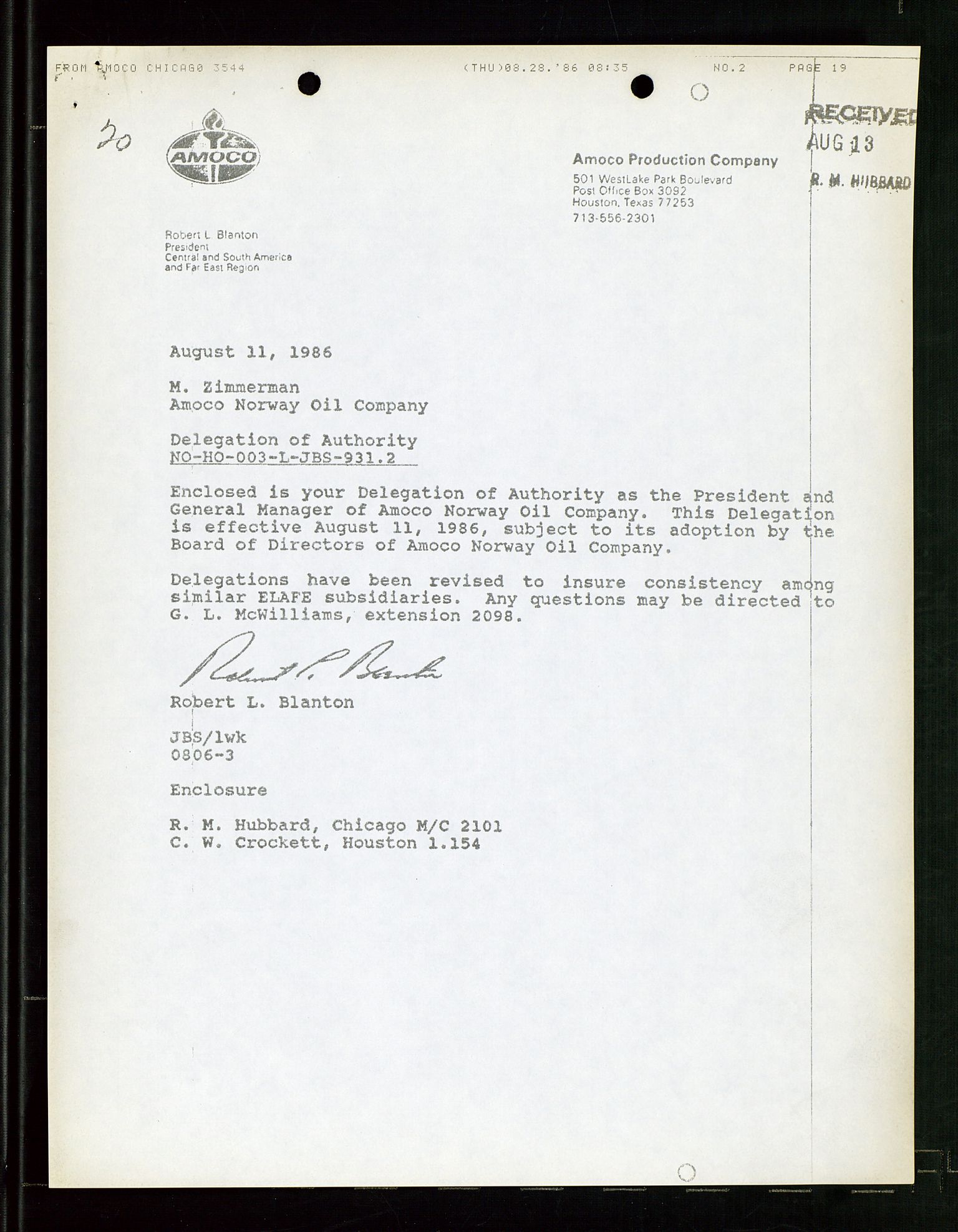 Pa 1740 - Amoco Norway Oil Company, AV/SAST-A-102405/22/A/Aa/L0001: Styreprotokoller og sakspapirer, 1965-1999, p. 83