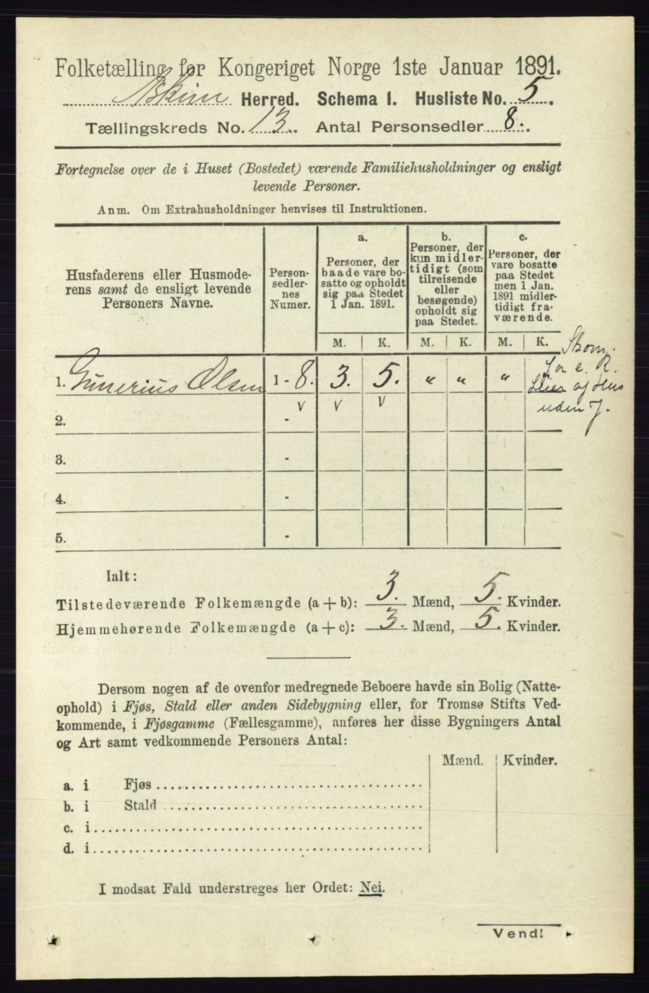 RA, 1891 census for 0124 Askim, 1891, p. 2015