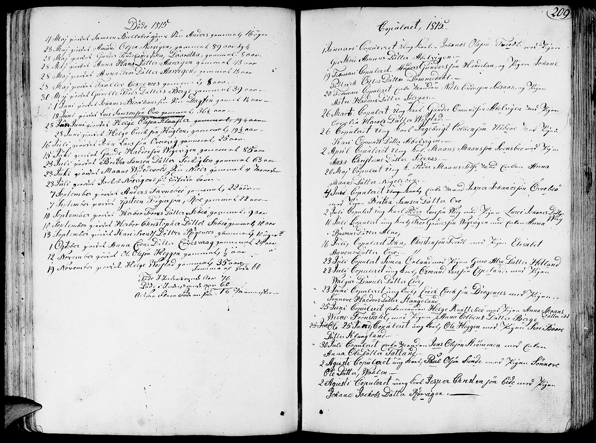 Fjelberg sokneprestembete, SAB/A-75201/H/Haa: Parish register (official) no. A 3, 1788-1815, p. 209