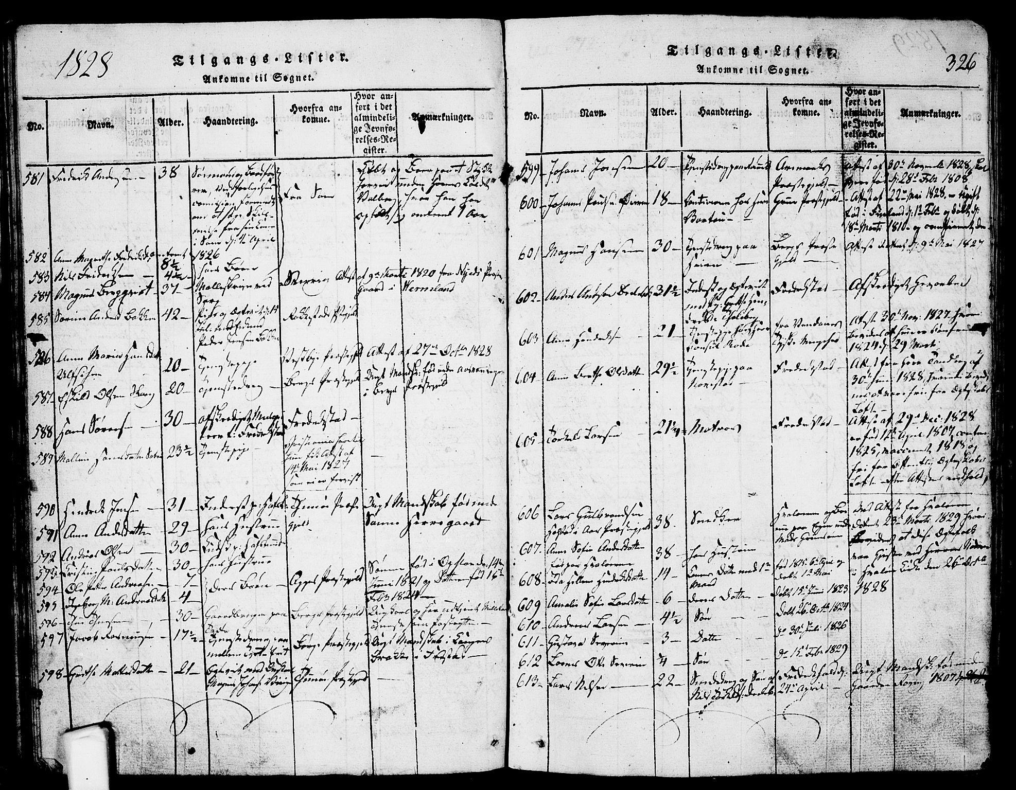 Skjeberg prestekontor Kirkebøker, SAO/A-10923/G/Ga/L0001: Parish register (copy) no. I 1, 1815-1830, p. 326