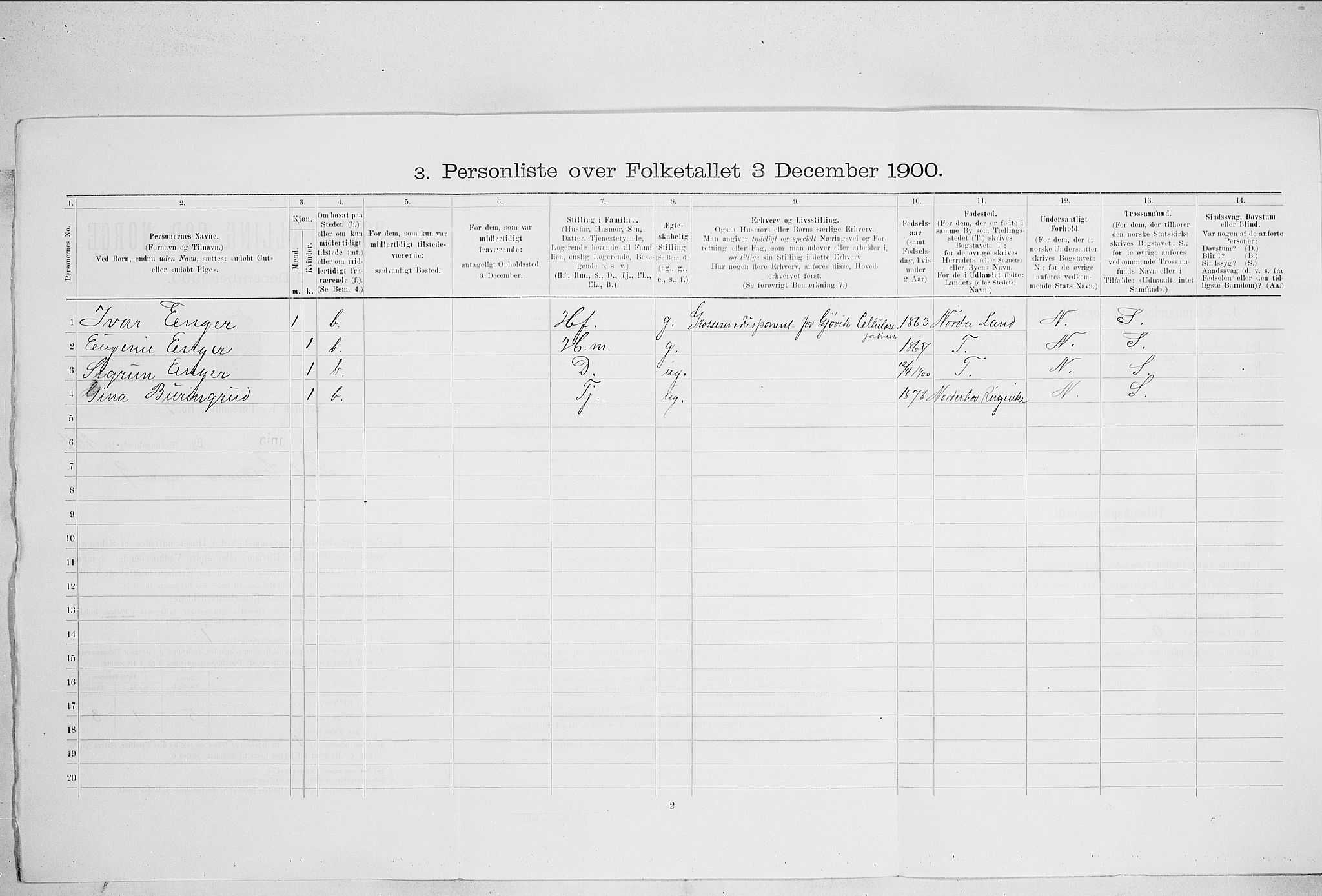 SAO, 1900 census for Kristiania, 1900, p. 52223