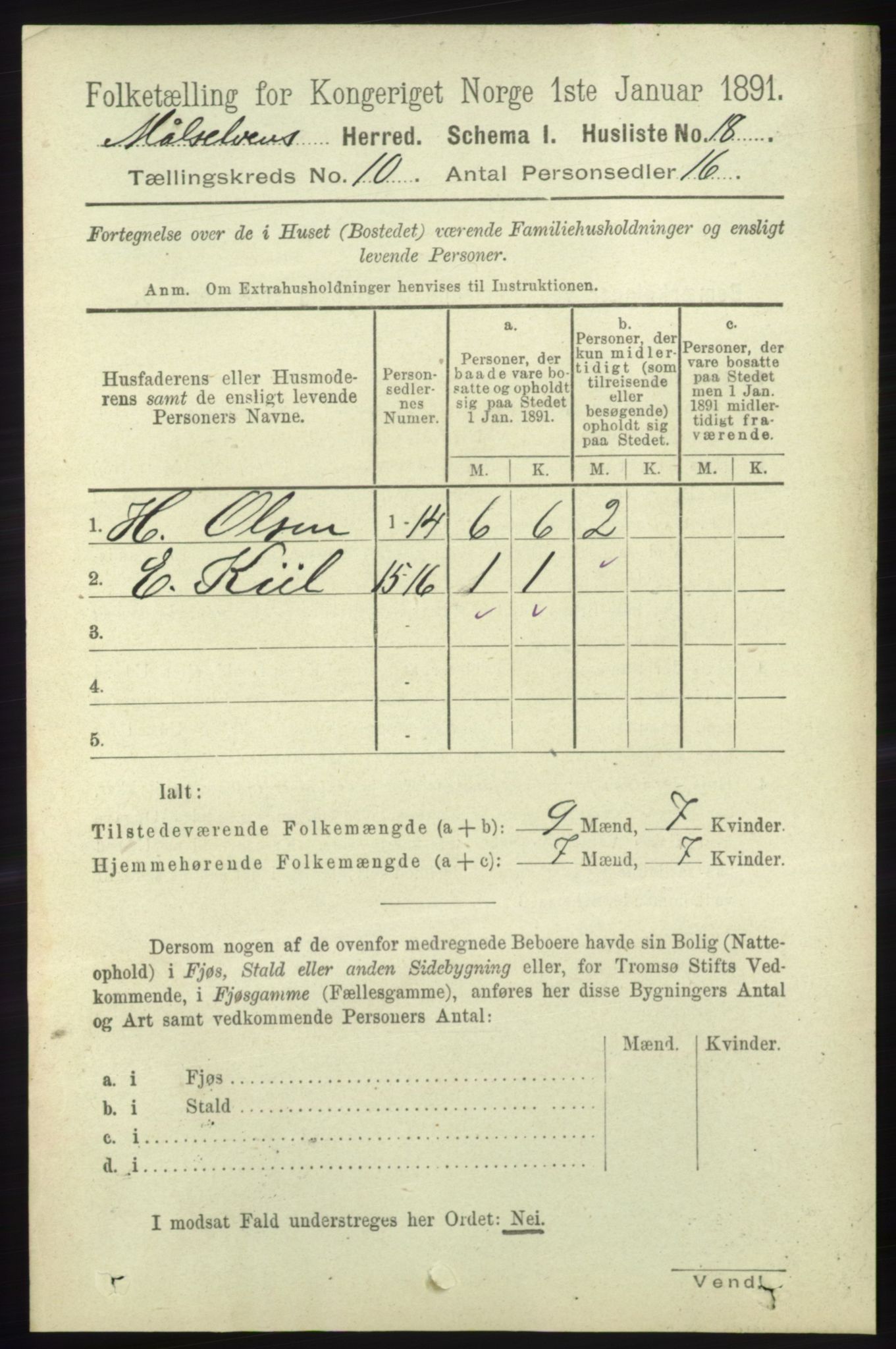 RA, 1891 census for 1924 Målselv, 1891, p. 2976