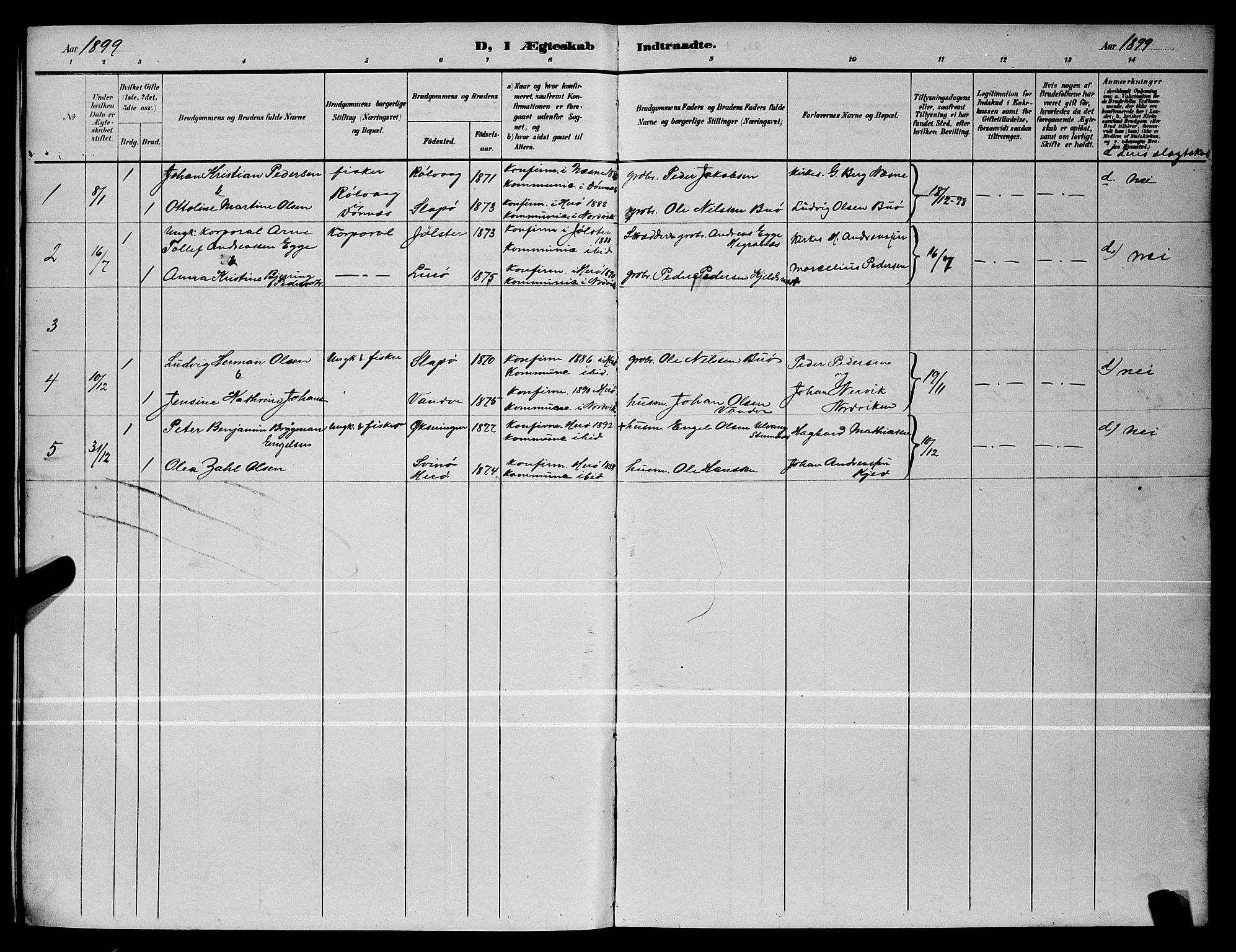 Ministerialprotokoller, klokkerbøker og fødselsregistre - Nordland, AV/SAT-A-1459/836/L0537: Parish register (copy) no. 836C01, 1892-1900