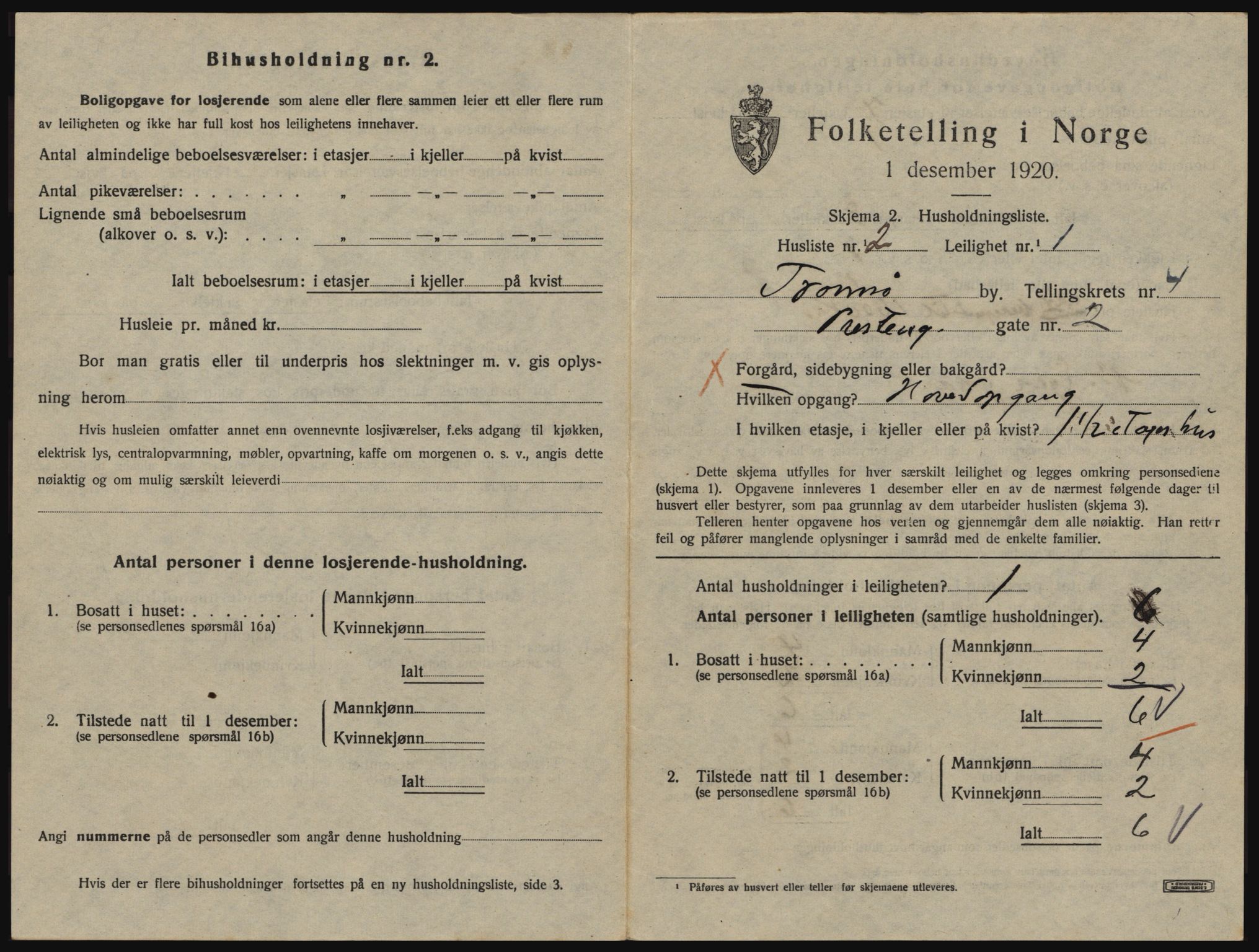 SATØ, 1920 census for Tromsø, 1920, p. 3377