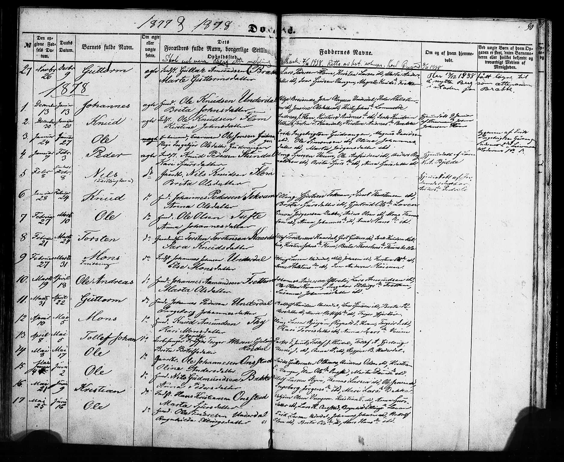 Aurland sokneprestembete, AV/SAB-A-99937/H/Ha/Haa/L0008: Parish register (official) no. A 8, 1853-1879, p. 90