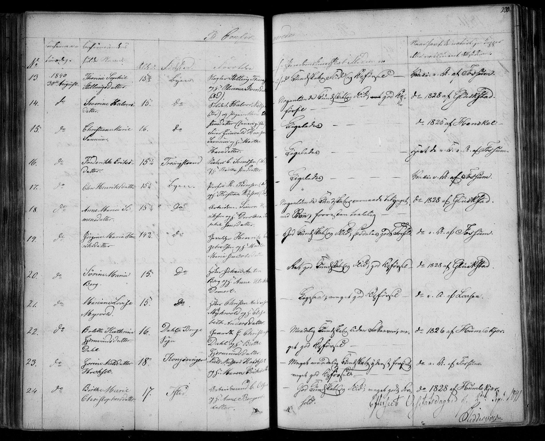 Fredrikstad prestekontor Kirkebøker, SAO/A-11082/F/Fa/L0005: Parish register (official) no. 5, 1835-1856, p. 200