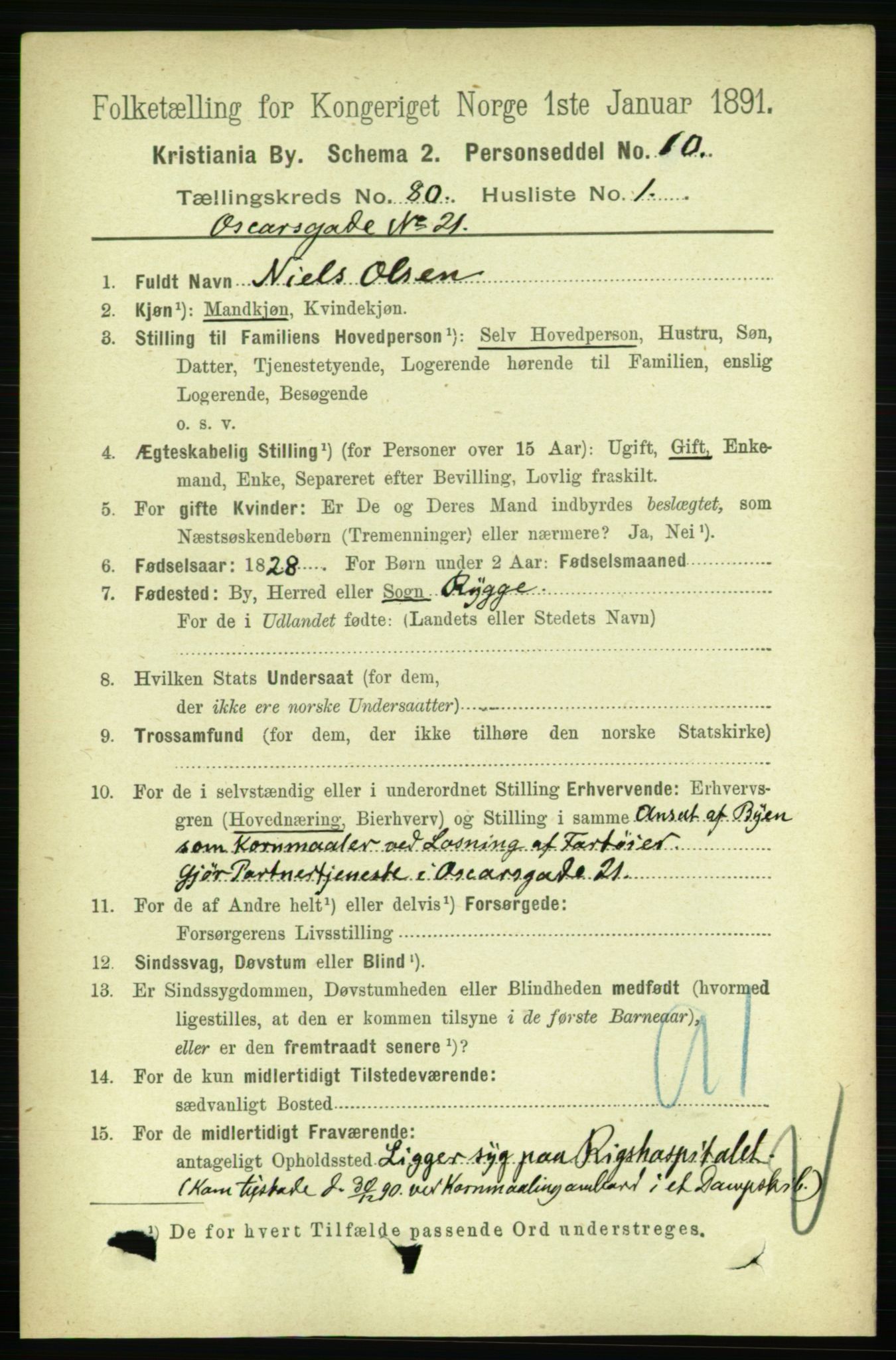 RA, 1891 census for 0301 Kristiania, 1891, p. 41281