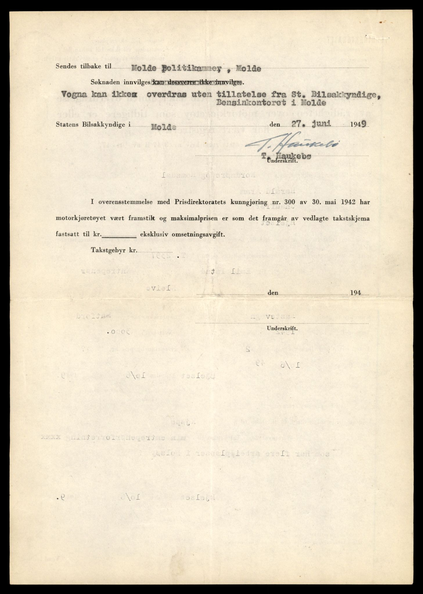 Møre og Romsdal vegkontor - Ålesund trafikkstasjon, AV/SAT-A-4099/F/Fe/L0010: Registreringskort for kjøretøy T 1050 - T 1169, 1927-1998, p. 2062