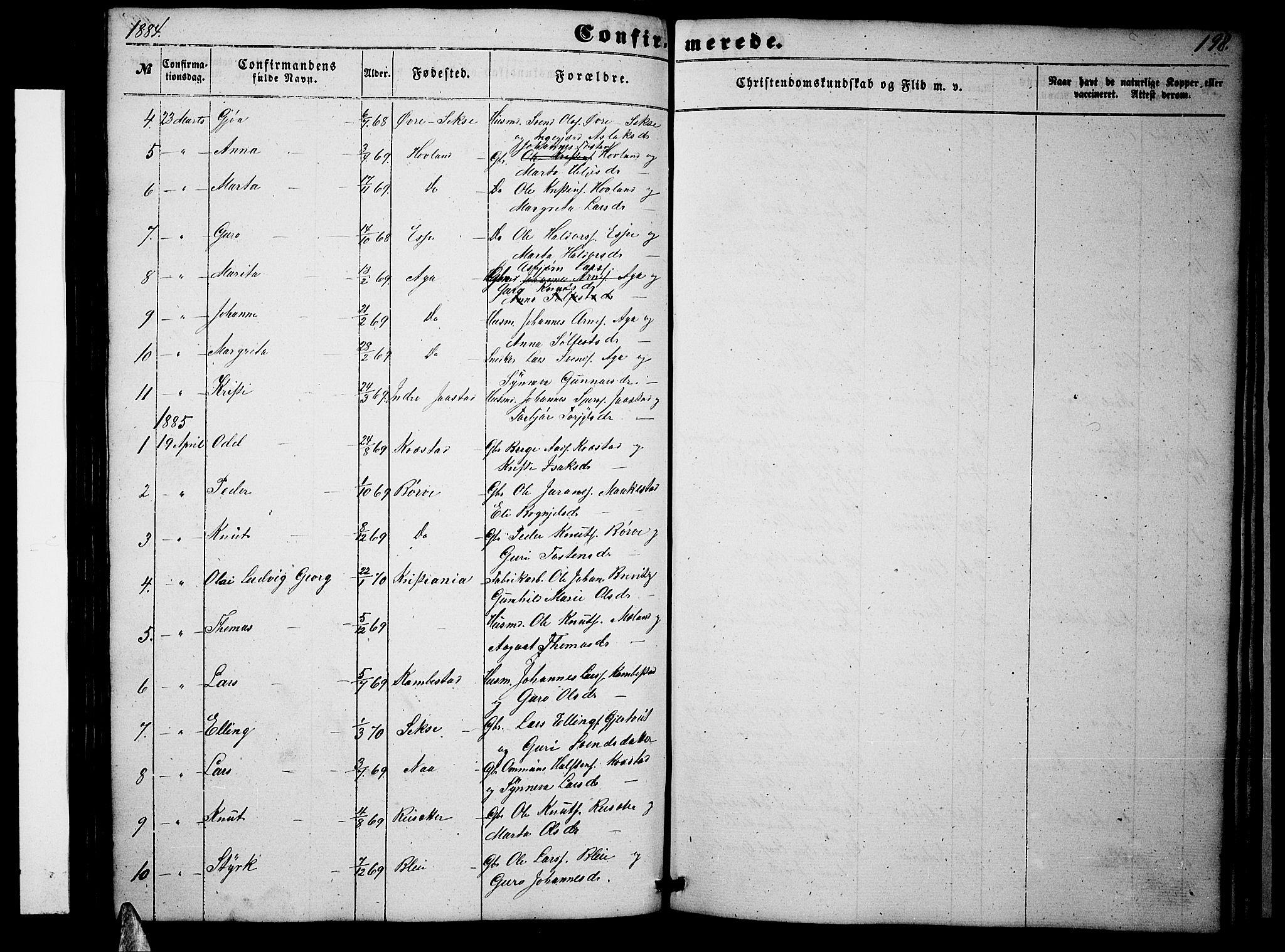 Ullensvang sokneprestembete, AV/SAB-A-78701/H/Hab: Parish register (copy) no. B 10, 1858-1886, p. 198