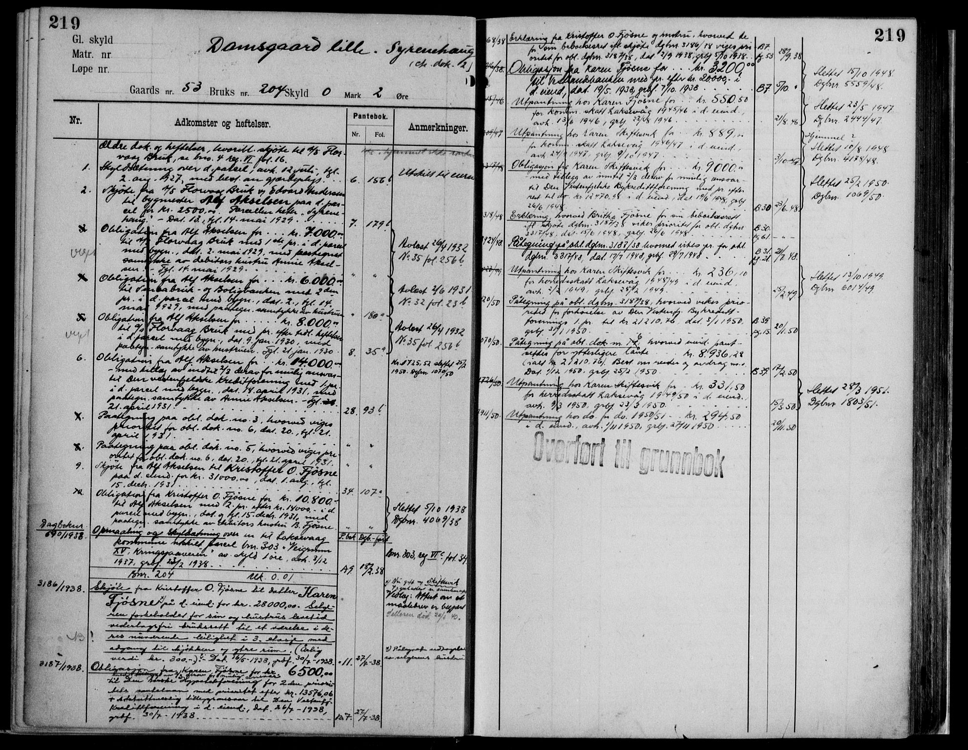 Midhordland sorenskriveri, AV/SAB-A-3001/1/G/Ga/Gab/L0116: Mortgage register no. II.A.b.116, p. 219