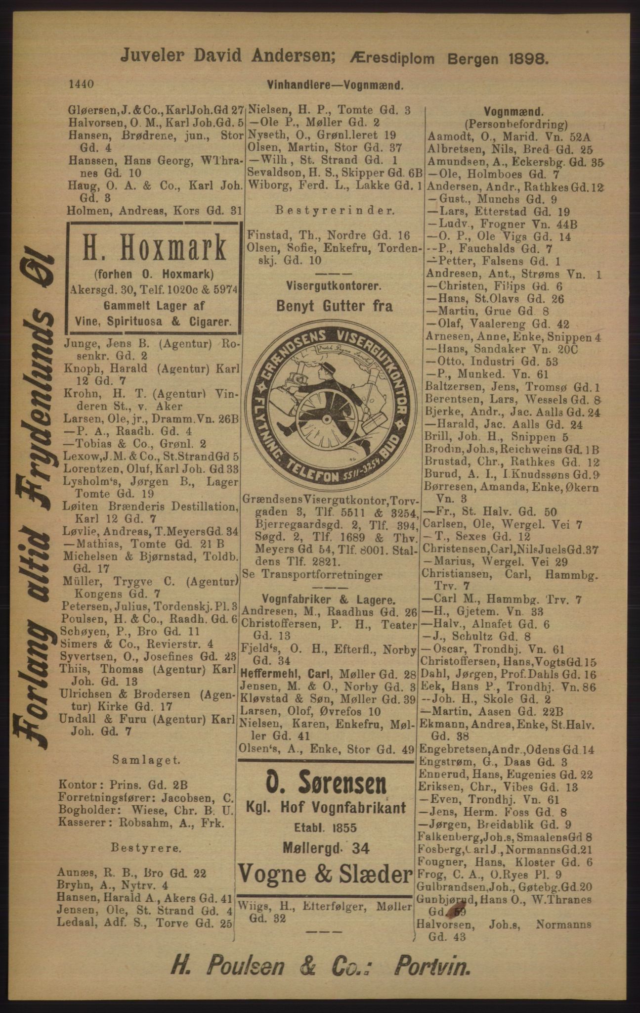 Kristiania/Oslo adressebok, PUBL/-, 1905, p. 1440