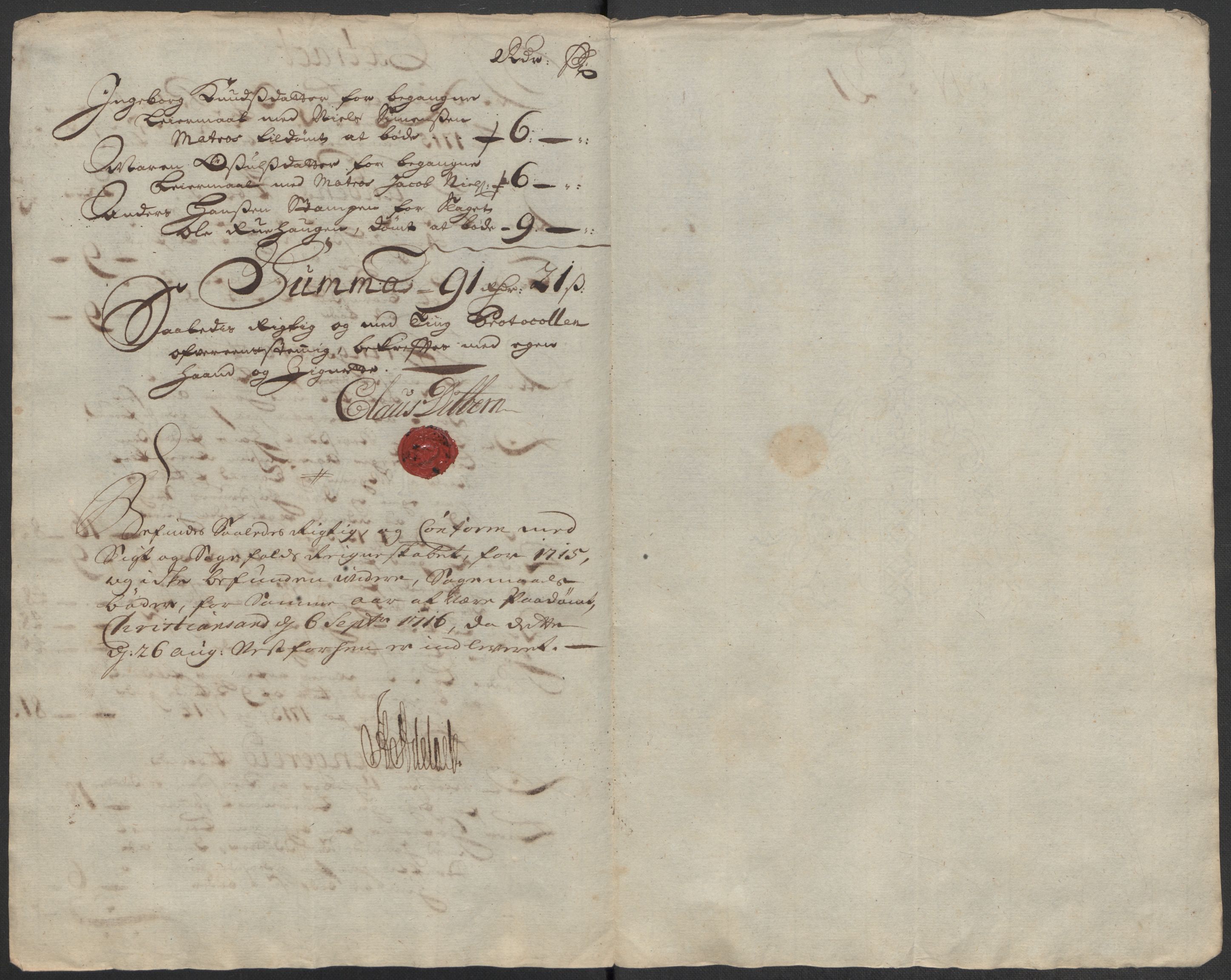 Rentekammeret inntil 1814, Reviderte regnskaper, Fogderegnskap, AV/RA-EA-4092/R39/L2323: Fogderegnskap Nedenes, 1715, p. 148