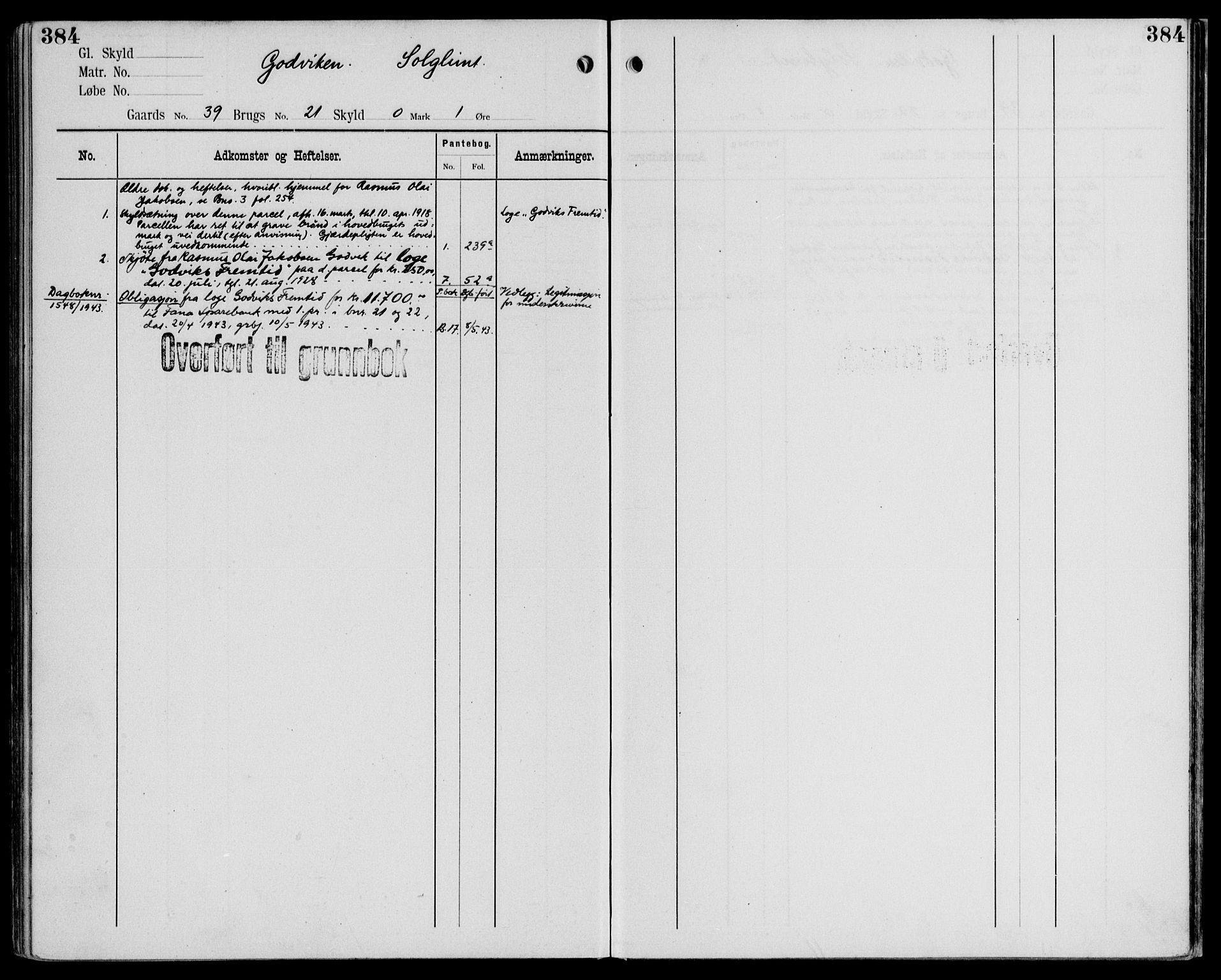 Midhordland sorenskriveri, AV/SAB-A-3001/1/G/Ga/Gab/L0107: Mortgage register no. II.A.b.107, p. 384