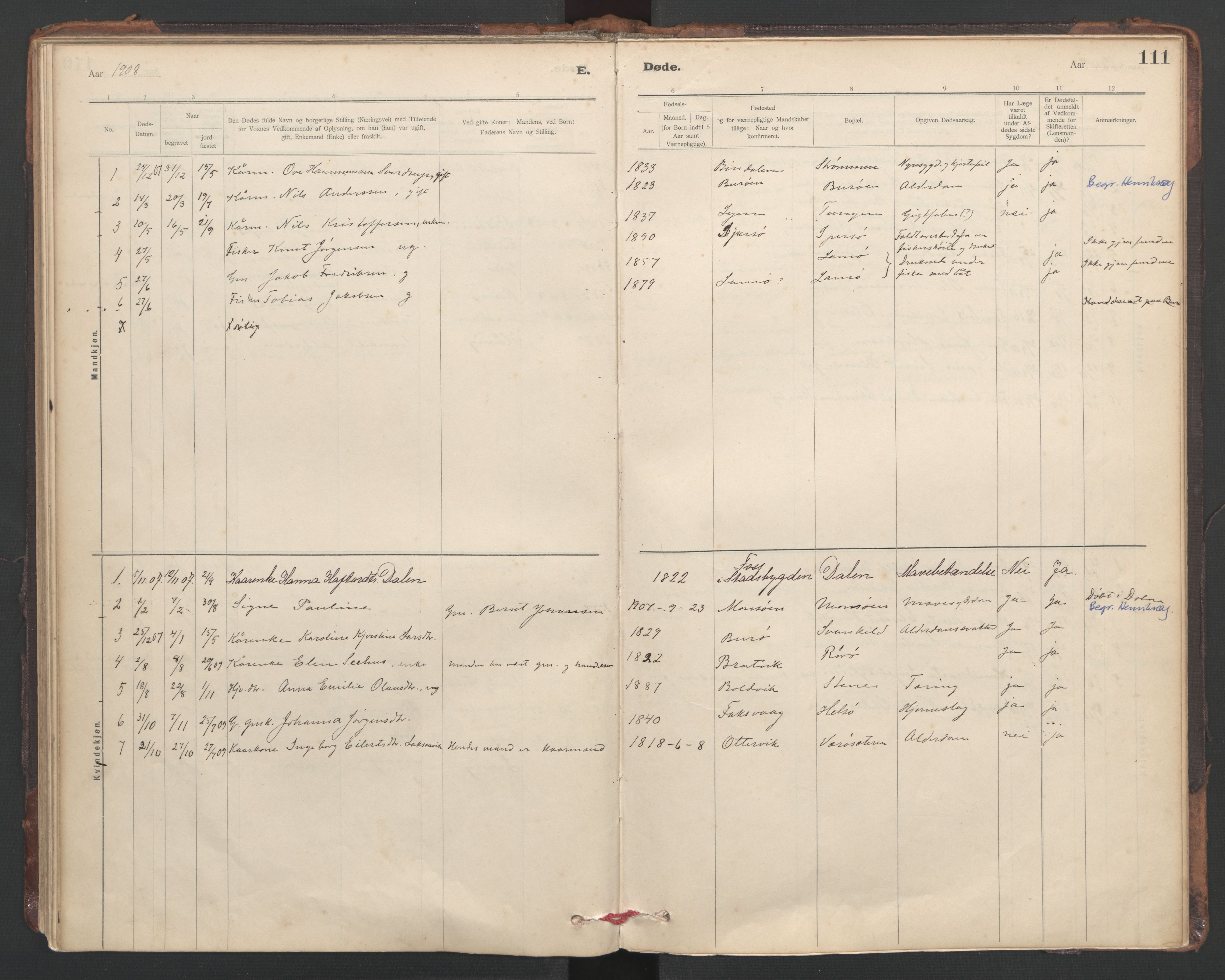Ministerialprotokoller, klokkerbøker og fødselsregistre - Sør-Trøndelag, SAT/A-1456/635/L0552: Parish register (official) no. 635A02, 1899-1919, p. 111