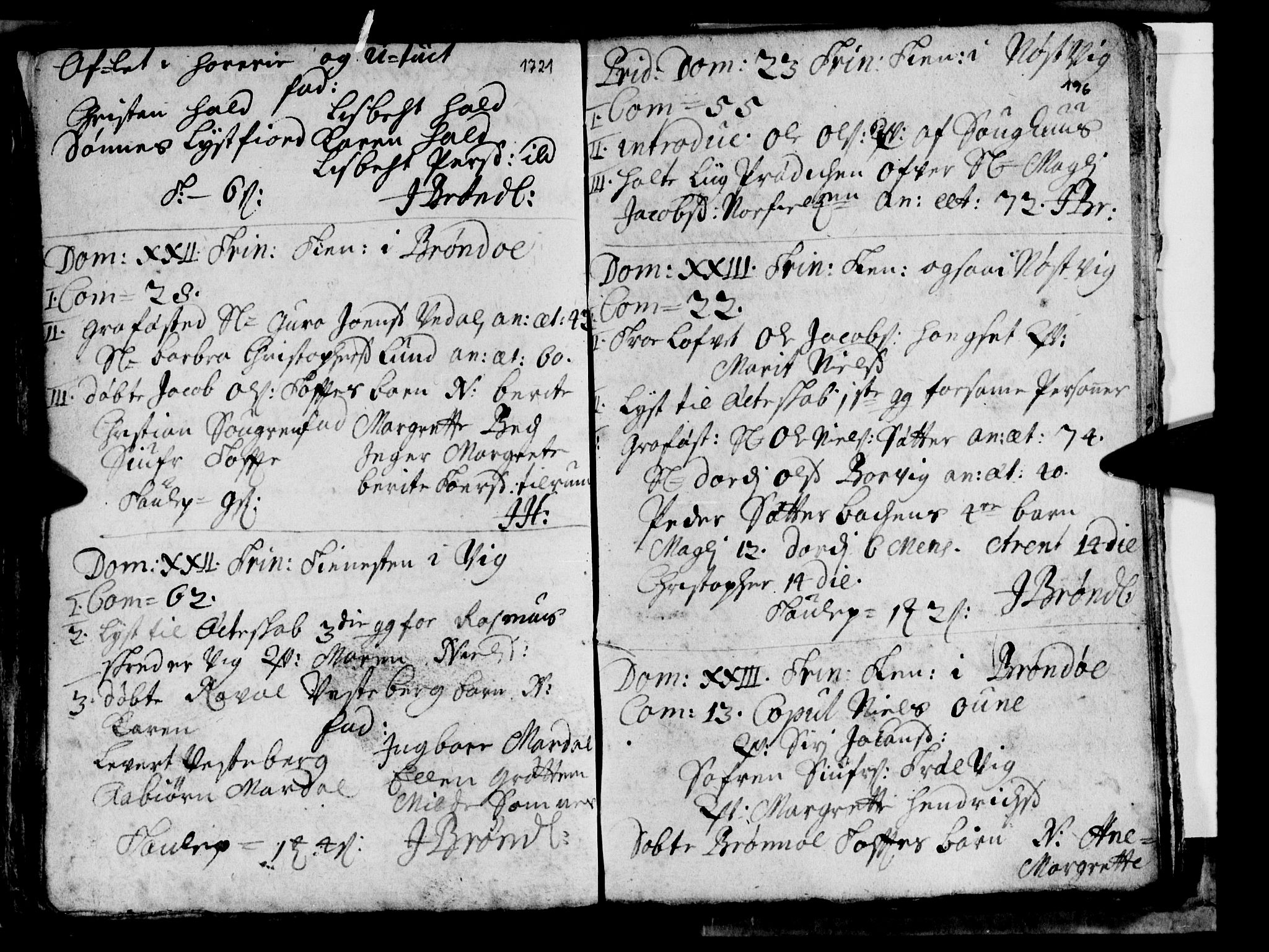 Ministerialprotokoller, klokkerbøker og fødselsregistre - Nordland, AV/SAT-A-1459/813/L0193: Parish register (official) no. 813A03, 1714-1724, p. 196