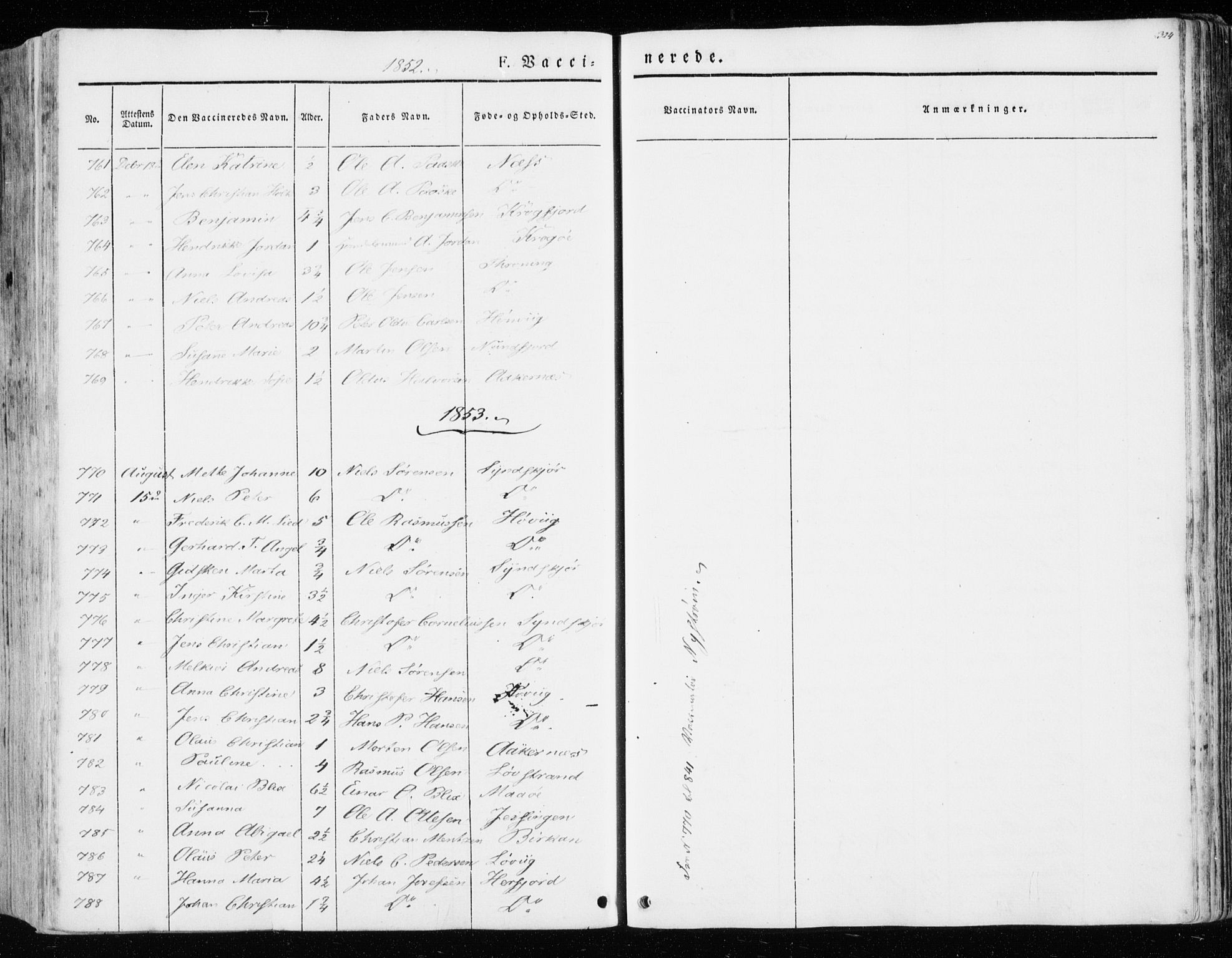 Ministerialprotokoller, klokkerbøker og fødselsregistre - Sør-Trøndelag, SAT/A-1456/657/L0704: Parish register (official) no. 657A05, 1846-1857, p. 324