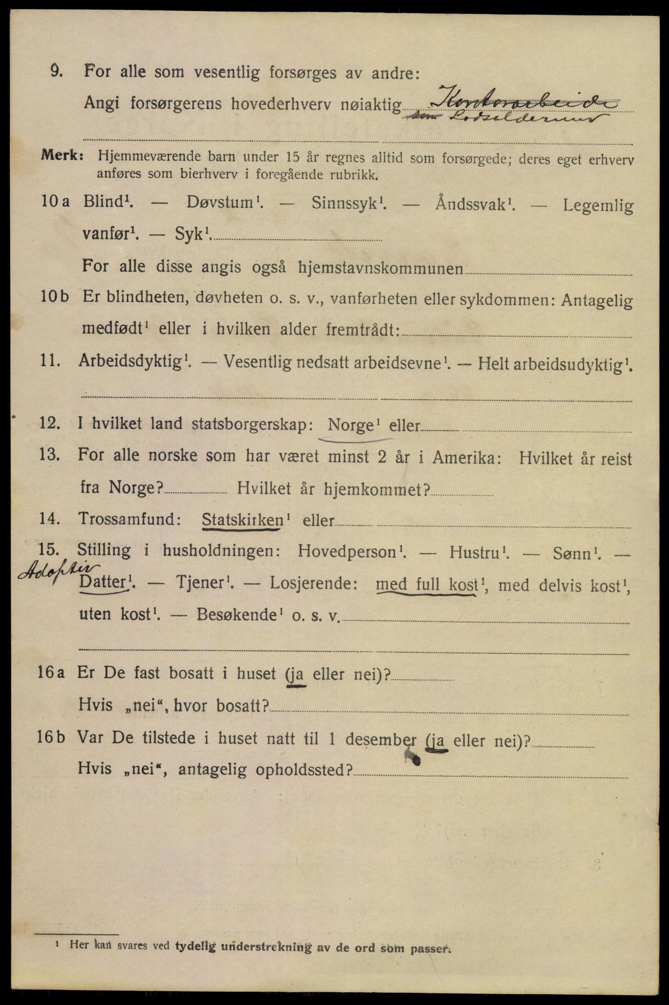 SAKO, 1920 census for Larvik, 1920, p. 10327