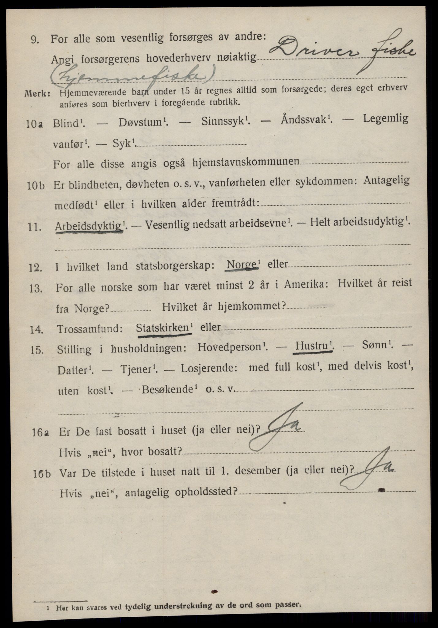 SAT, 1920 census for Bremsnes, 1920, p. 9322