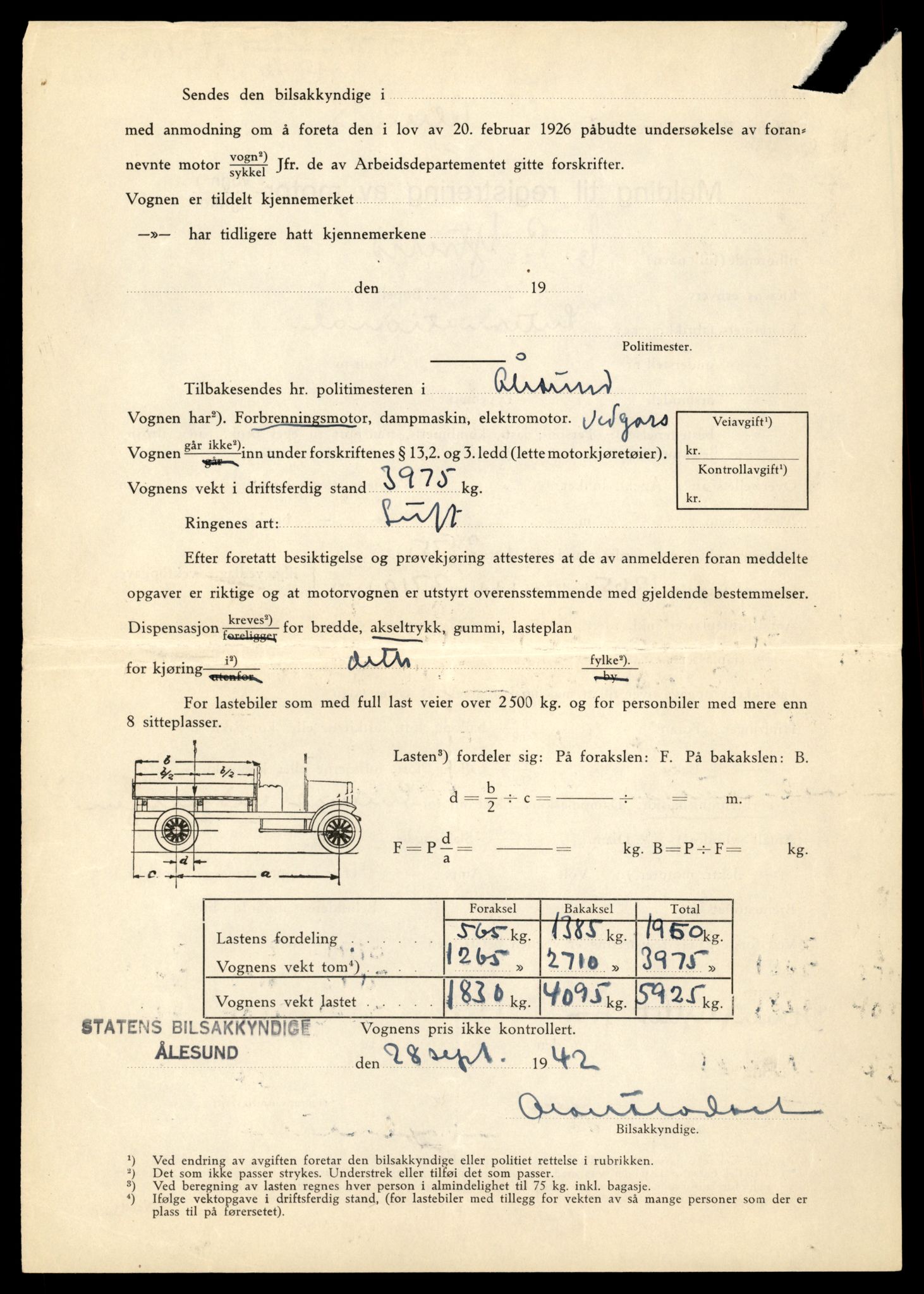 Møre og Romsdal vegkontor - Ålesund trafikkstasjon, AV/SAT-A-4099/F/Fe/L0010: Registreringskort for kjøretøy T 1050 - T 1169, 1927-1998, p. 2842